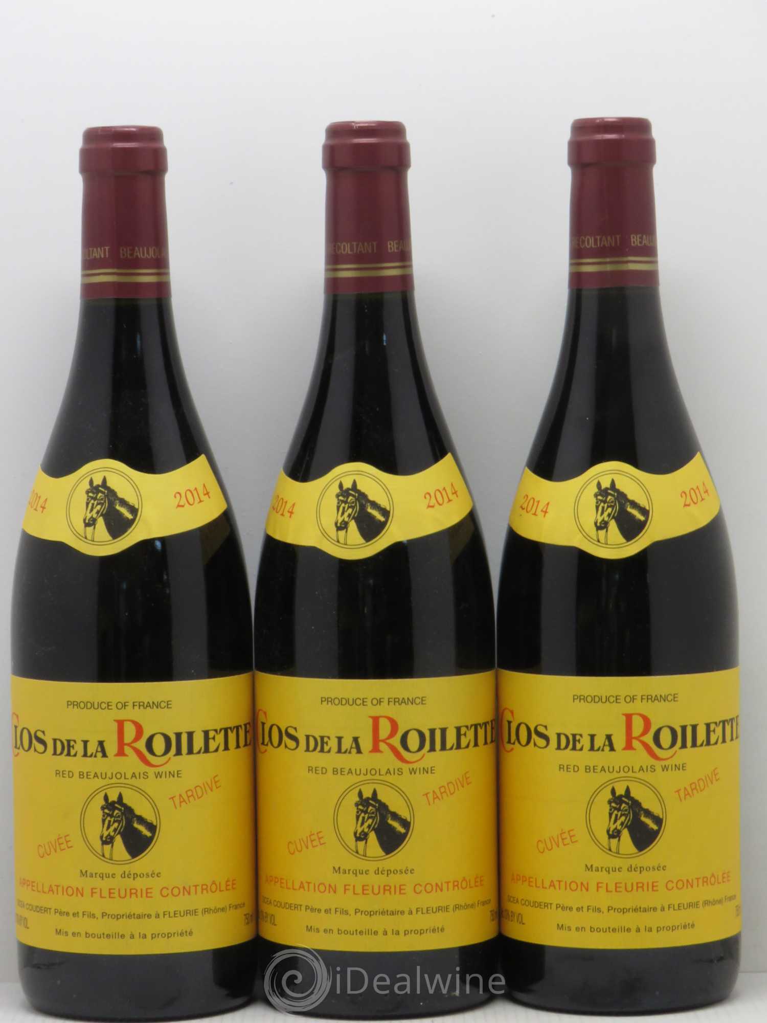 Fleurie Cuvée Tardive Clos de la Roilette (sans prix de réserve) 2014 - Lot de 3 bouteilles - 0
