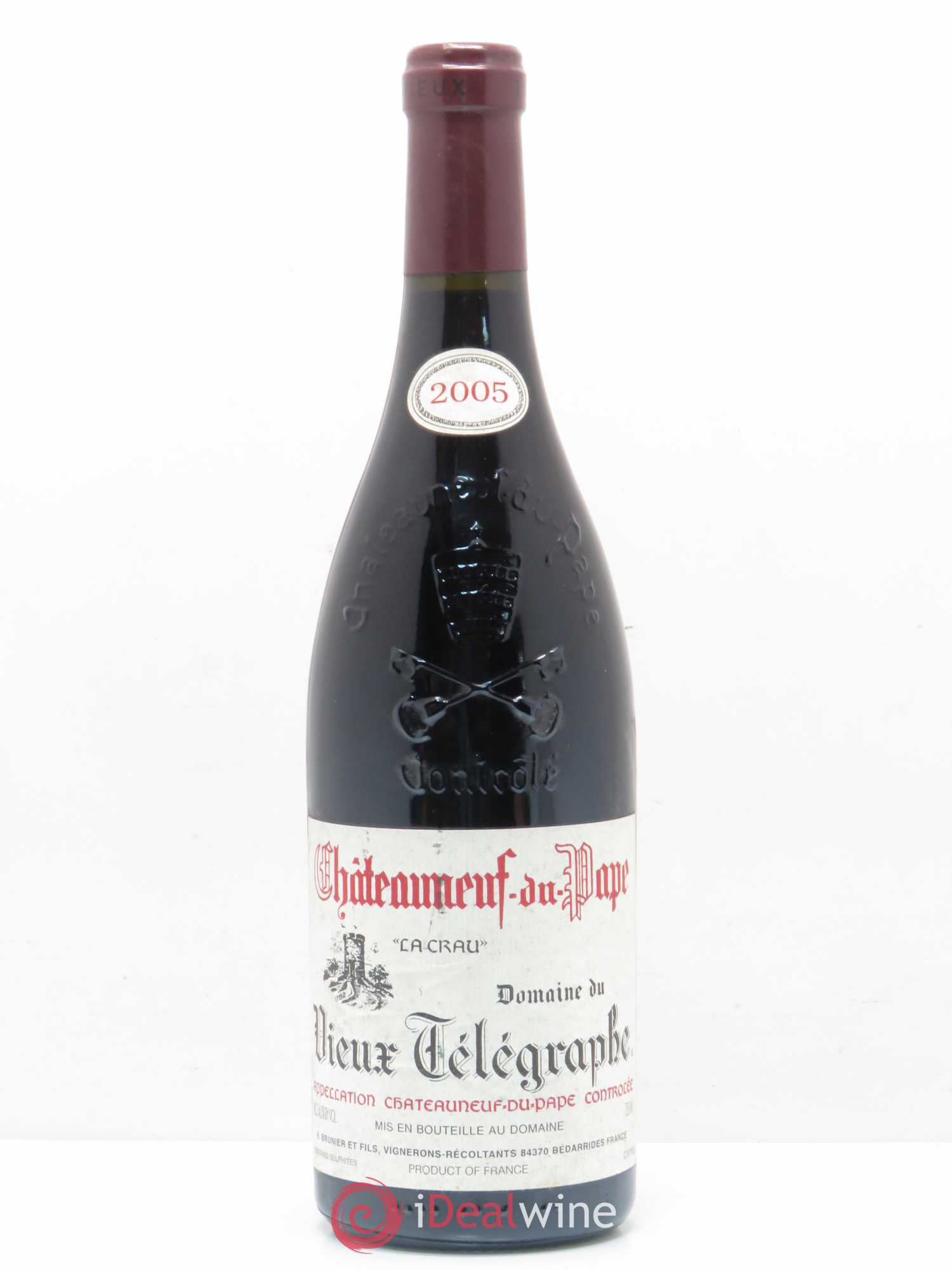Châteauneuf-du-Pape Vieux Télégraphe (Domaine du) Vignobles Brunier 2005 - Lot de 1 bouteille - 0