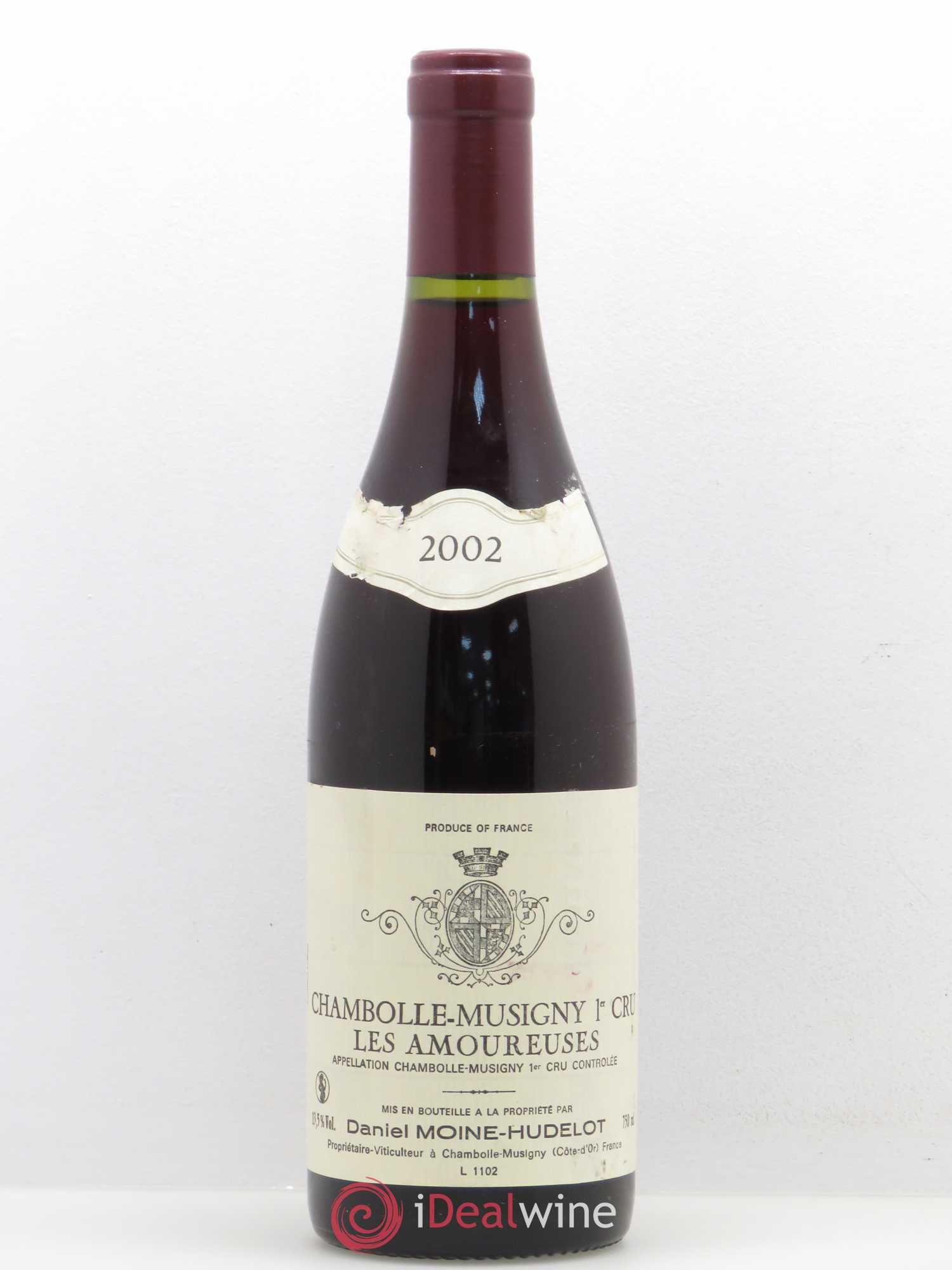 Chambolle-Musigny 1er Cru Les Amoureuses Moine-Hudelot (Domaine) 2002 - Lot de 1 bouteille - 0