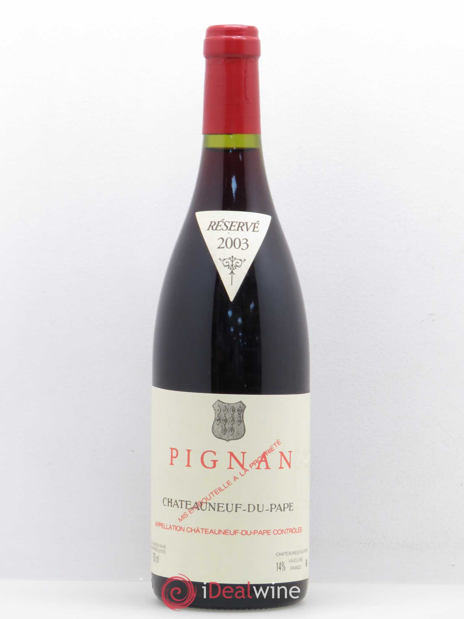 Châteauneuf-du-Pape Pignan Emmanuel Reynaud 2003 - Lot de 1 bouteille - 0