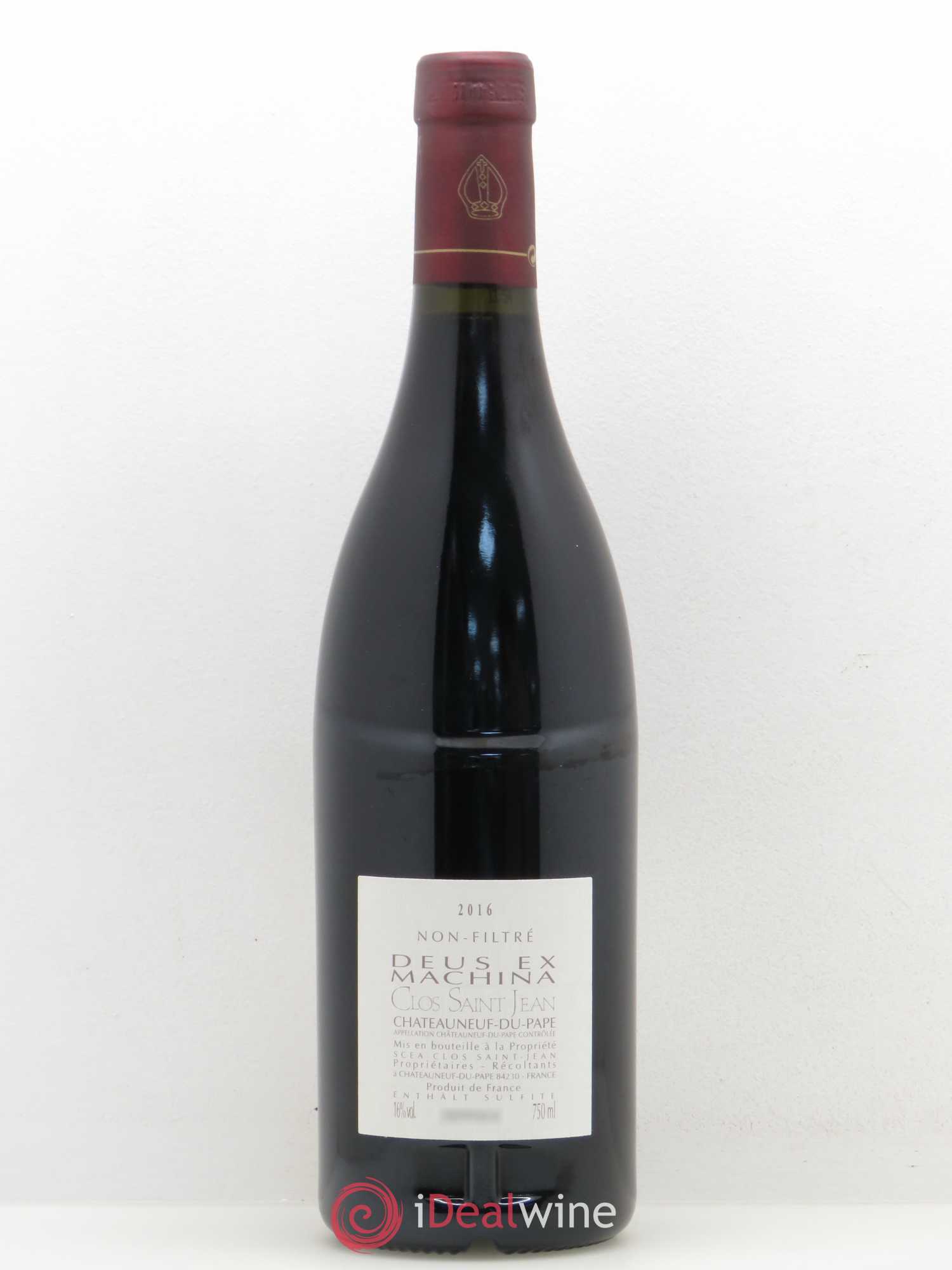 Châteauneuf-du-Pape Clos Saint-Jean Deus Ex Machina Pascal et Vincent Maurel 2016 - Lot de 1 bouteille - 1
