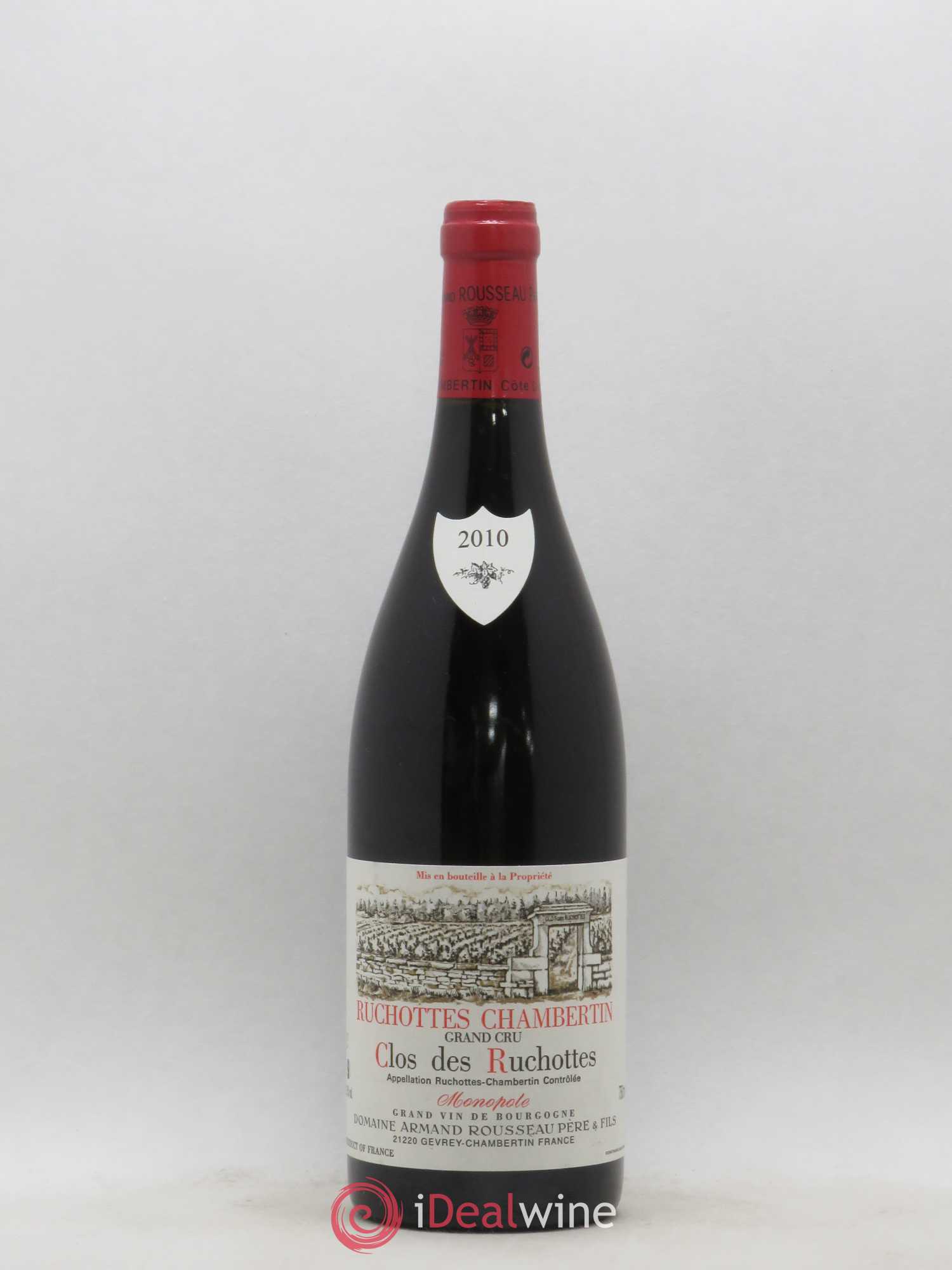 Ruchottes-Chambertin Grand Cru Clos des Ruchottes Armand Rousseau (Domaine) 2010 - Posten von 1 Flasche - 0