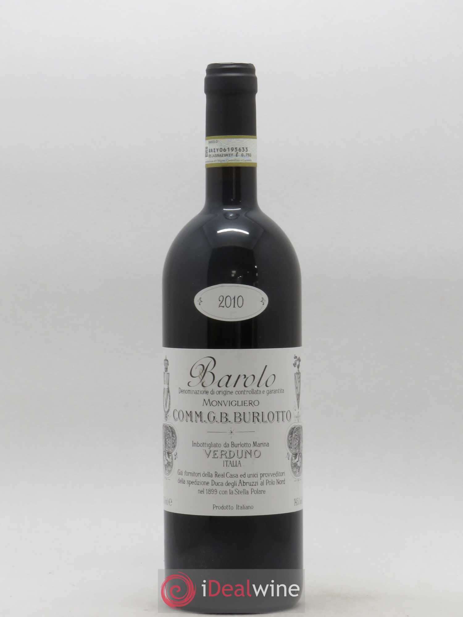 Barolo DOCG Monvigliero Comm. Giovan Battista Burlotto 2010 - Lot de 1 bouteille - 0
