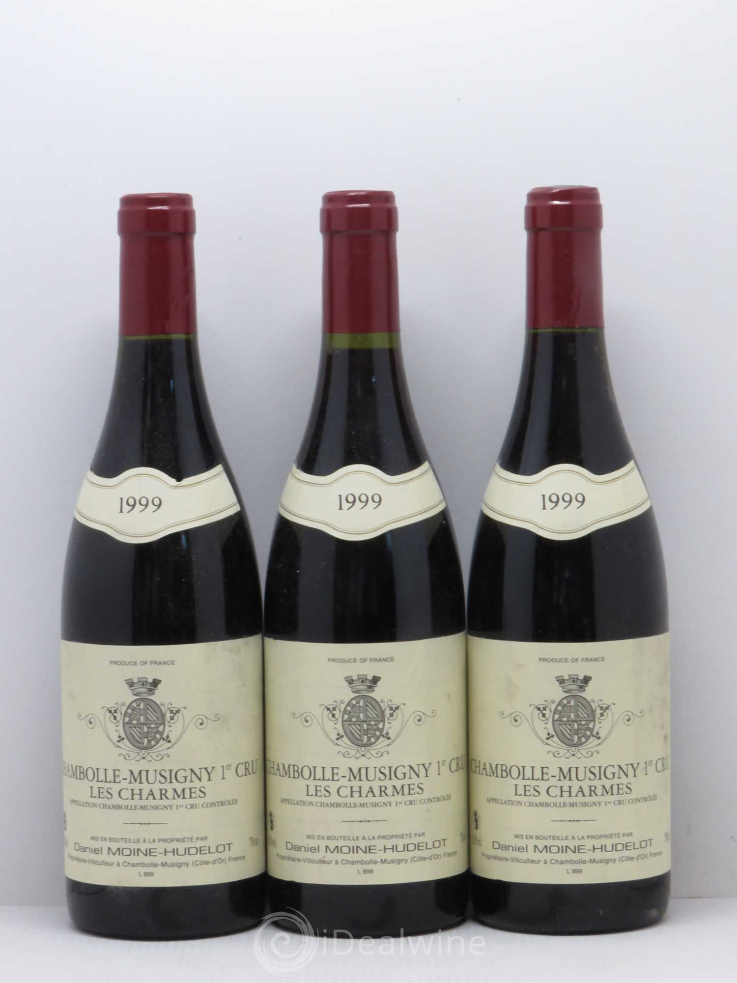 Chambolle-Musigny 1er Cru Charmes Domaine Moine-Hudelot (sans prix de réserve) 1999 - Posten von 3 Flaschen - 0