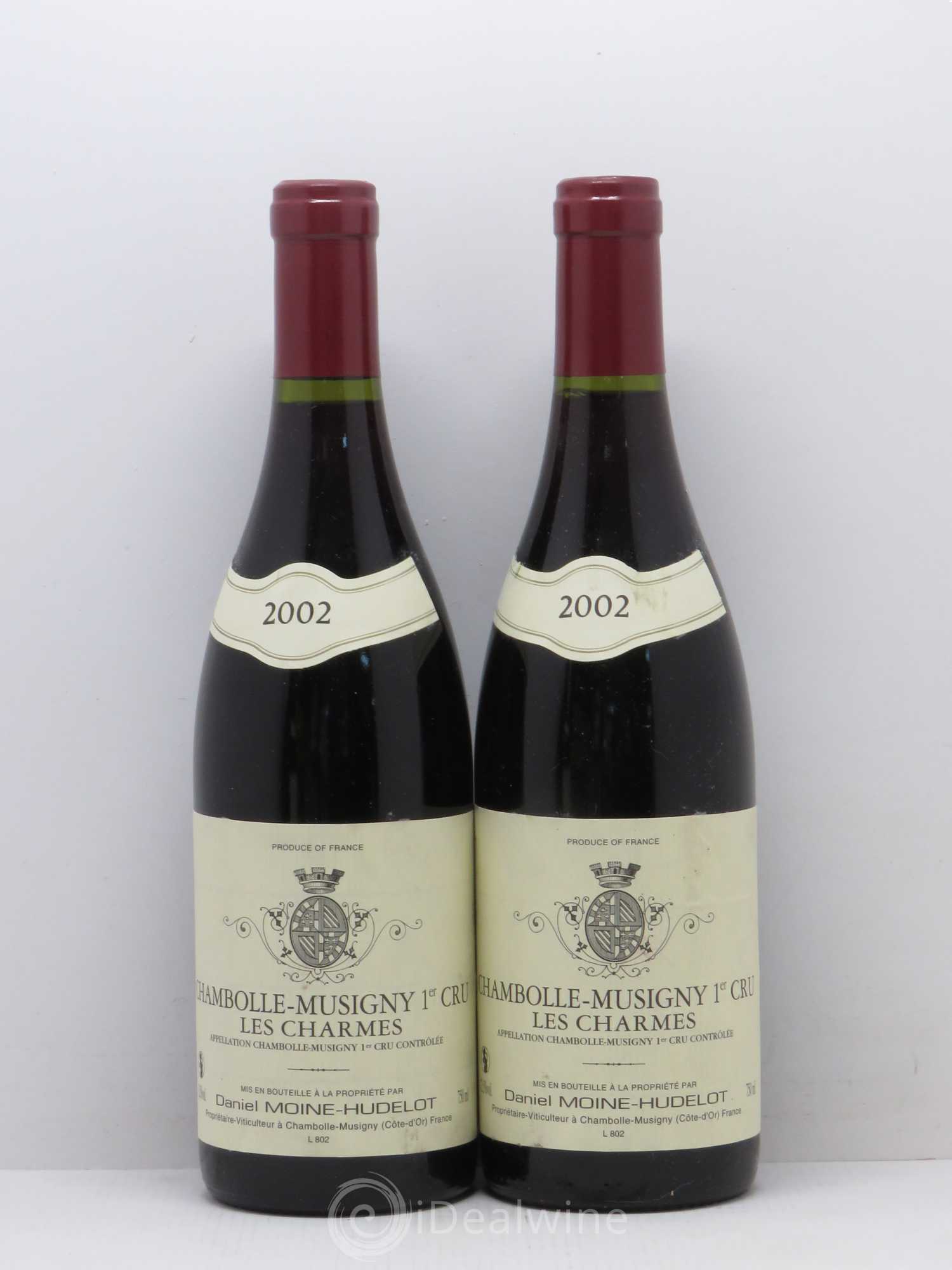 Chambolle-Musigny 1er Cru Charmes Domaine Moine-Hudelot (sans prix de réserve) 2002 - Posten von 2 Flaschen - 0