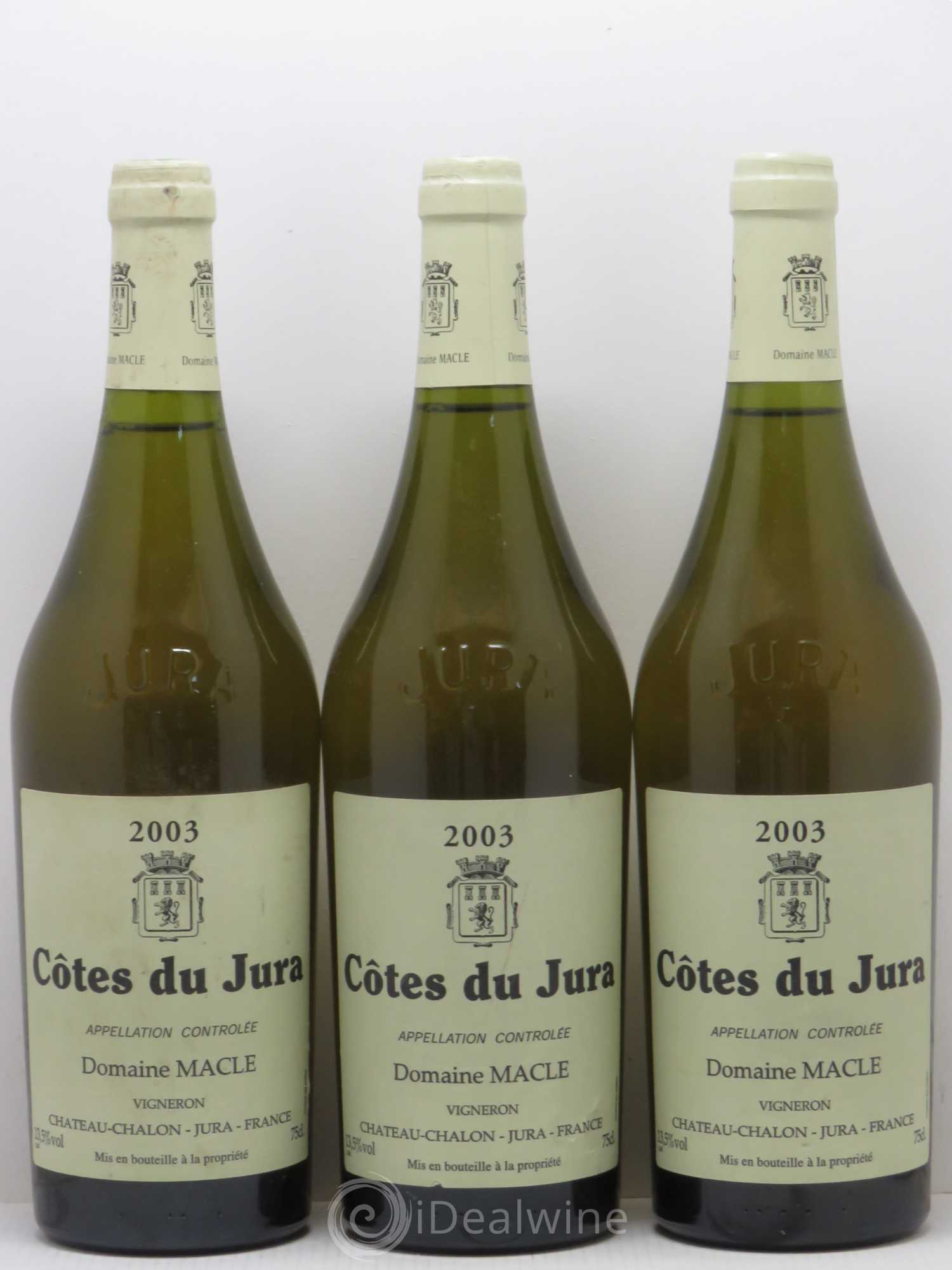 Côtes du Jura Jean Macle 2003 - Lot de 3 bouteilles - 0