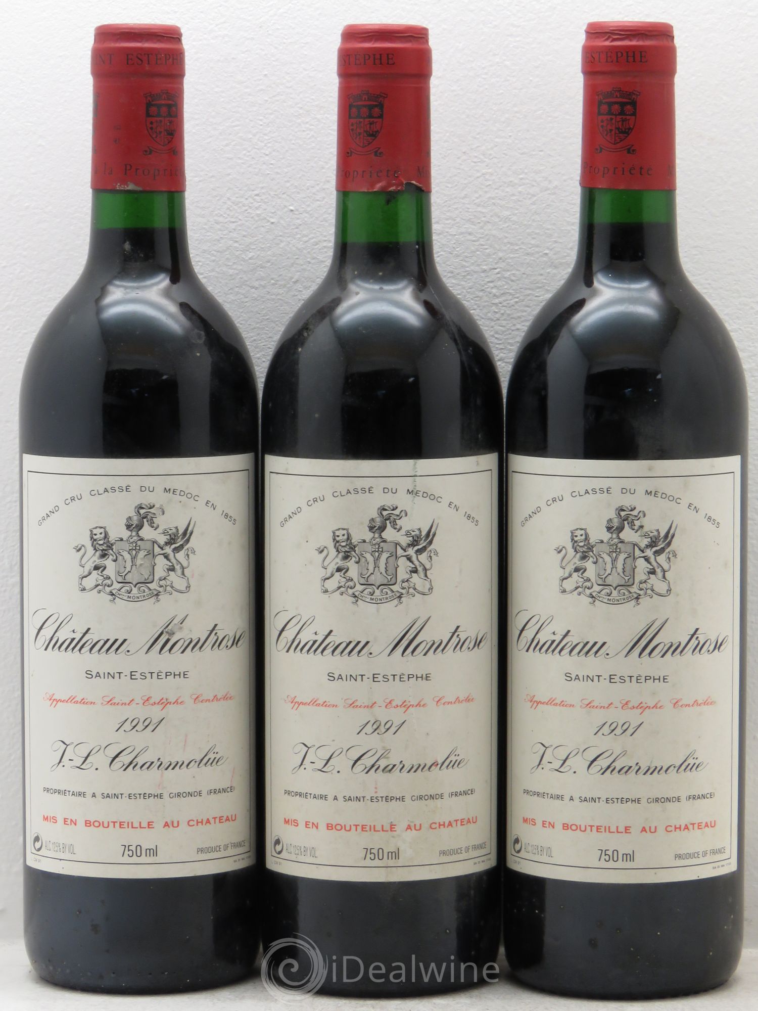 Château Montrose 2ème Grand Cru Classé 1991 - Lot de 3 bouteilles - 0