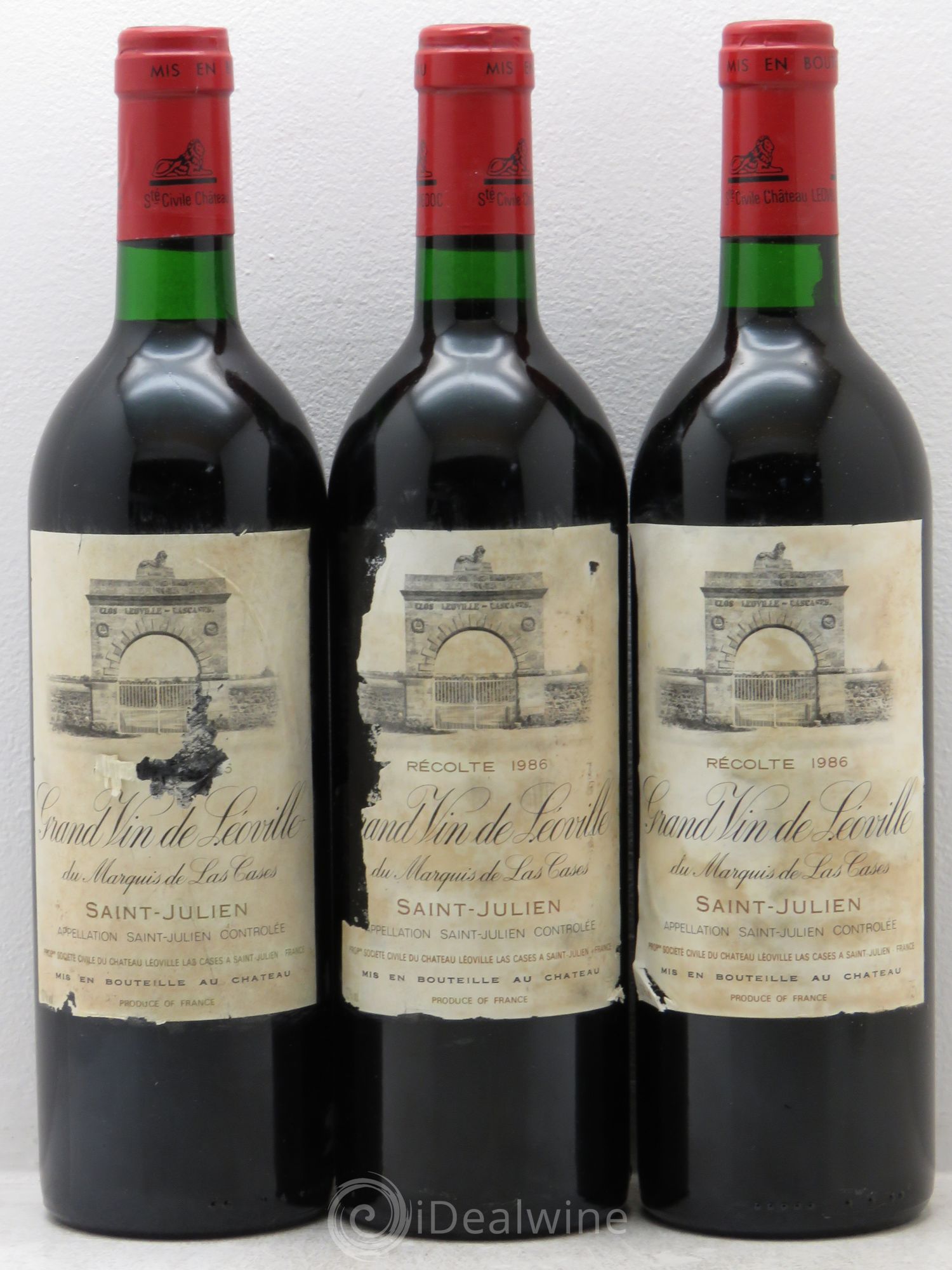 Château Léoville Las Cases 2ème Grand Cru Classé 1986 - Lot de 3 bouteilles - 0