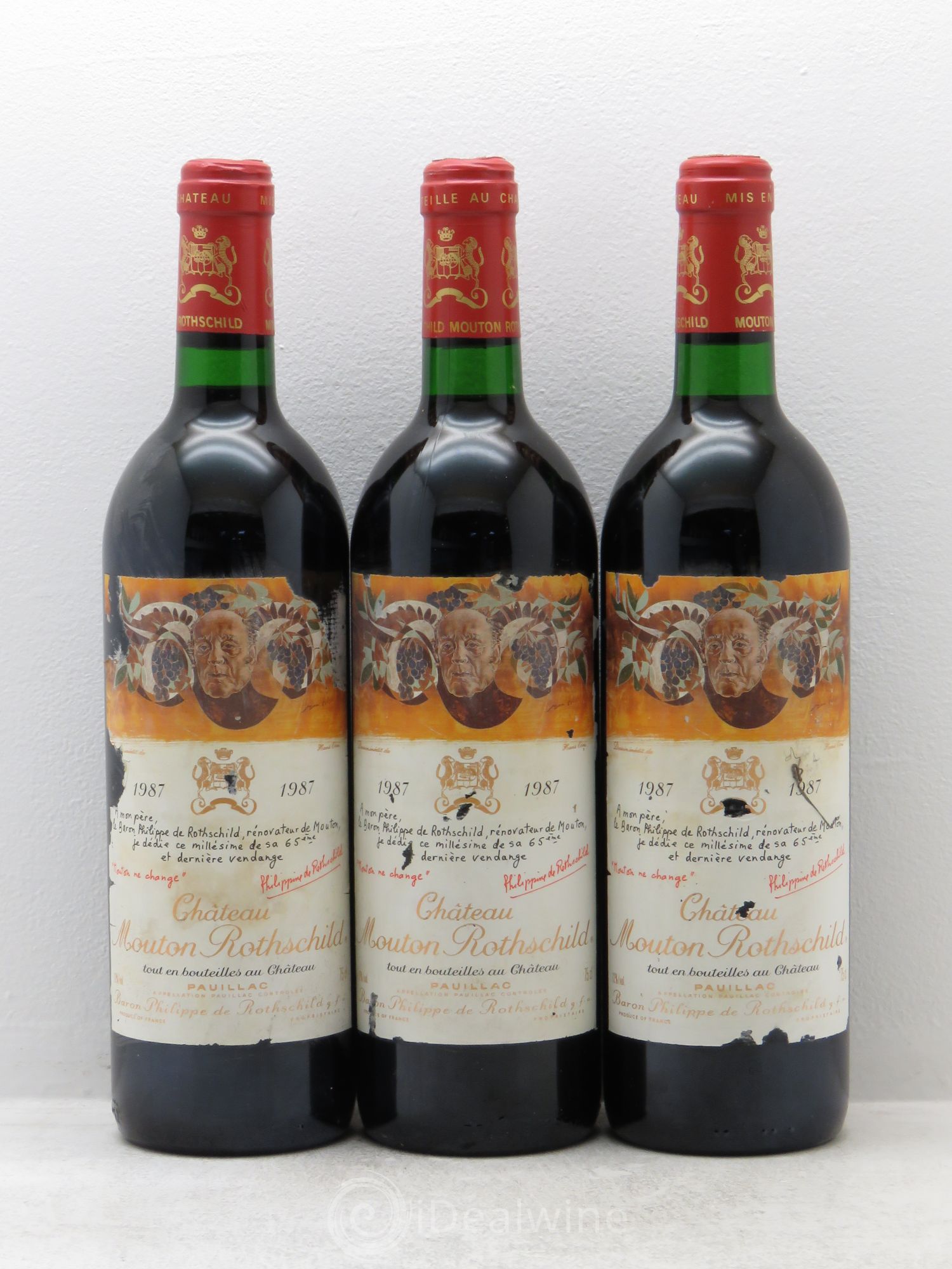 Château Mouton Rothschild 1er Grand Cru Classé 1987 - Lot de 6 bouteilles - 2