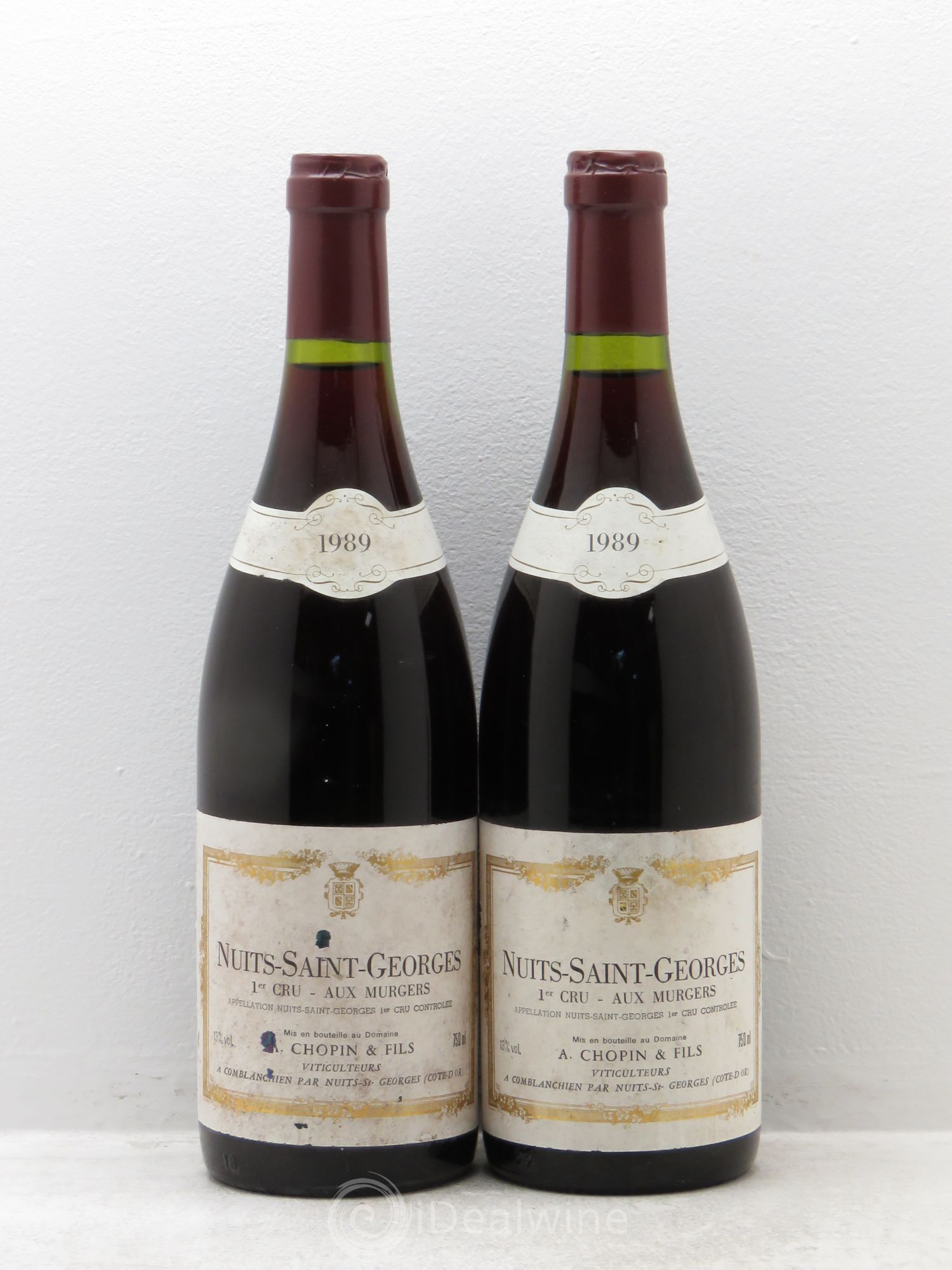 Nuits-Saint-Georges 1er Cru Domaine Chopin 1989 - Lot de 2 bouteilles - 0