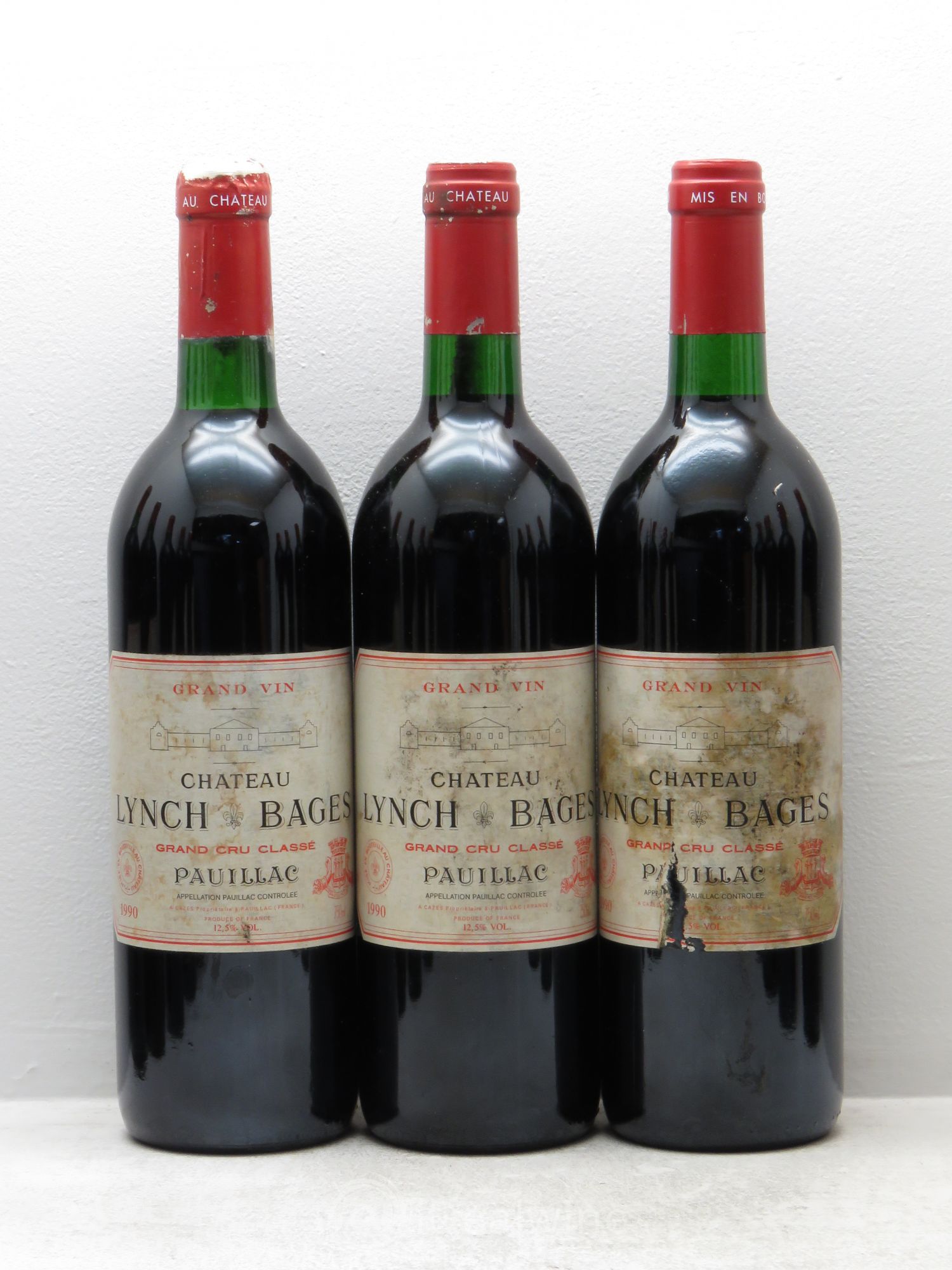 Château Lynch Bages 5ème Grand Cru Classé 1990 - Lot de 12 bouteilles - 1