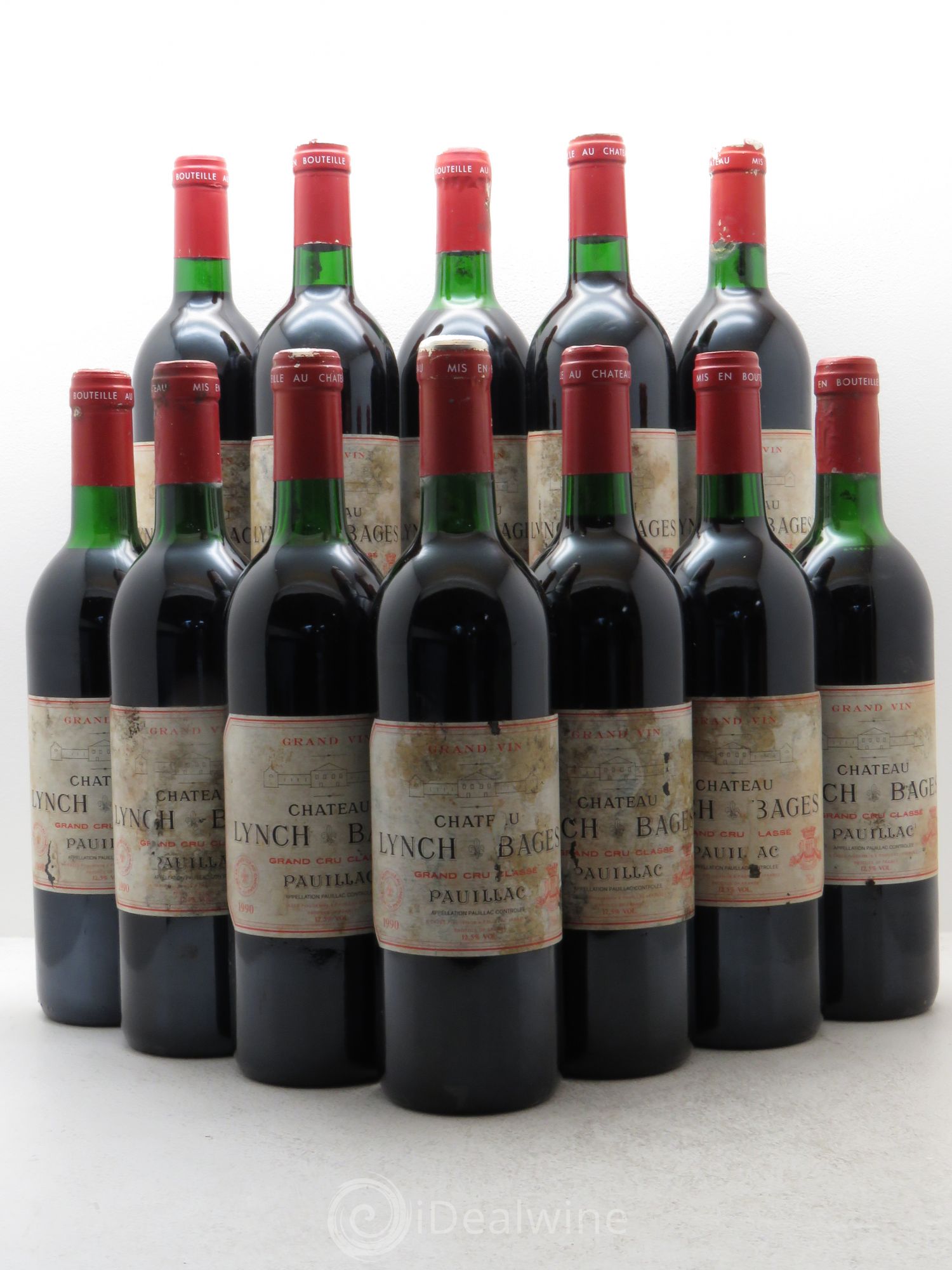Château Lynch Bages 5ème Grand Cru Classé 1990 - Lot de 12 bouteilles - 0