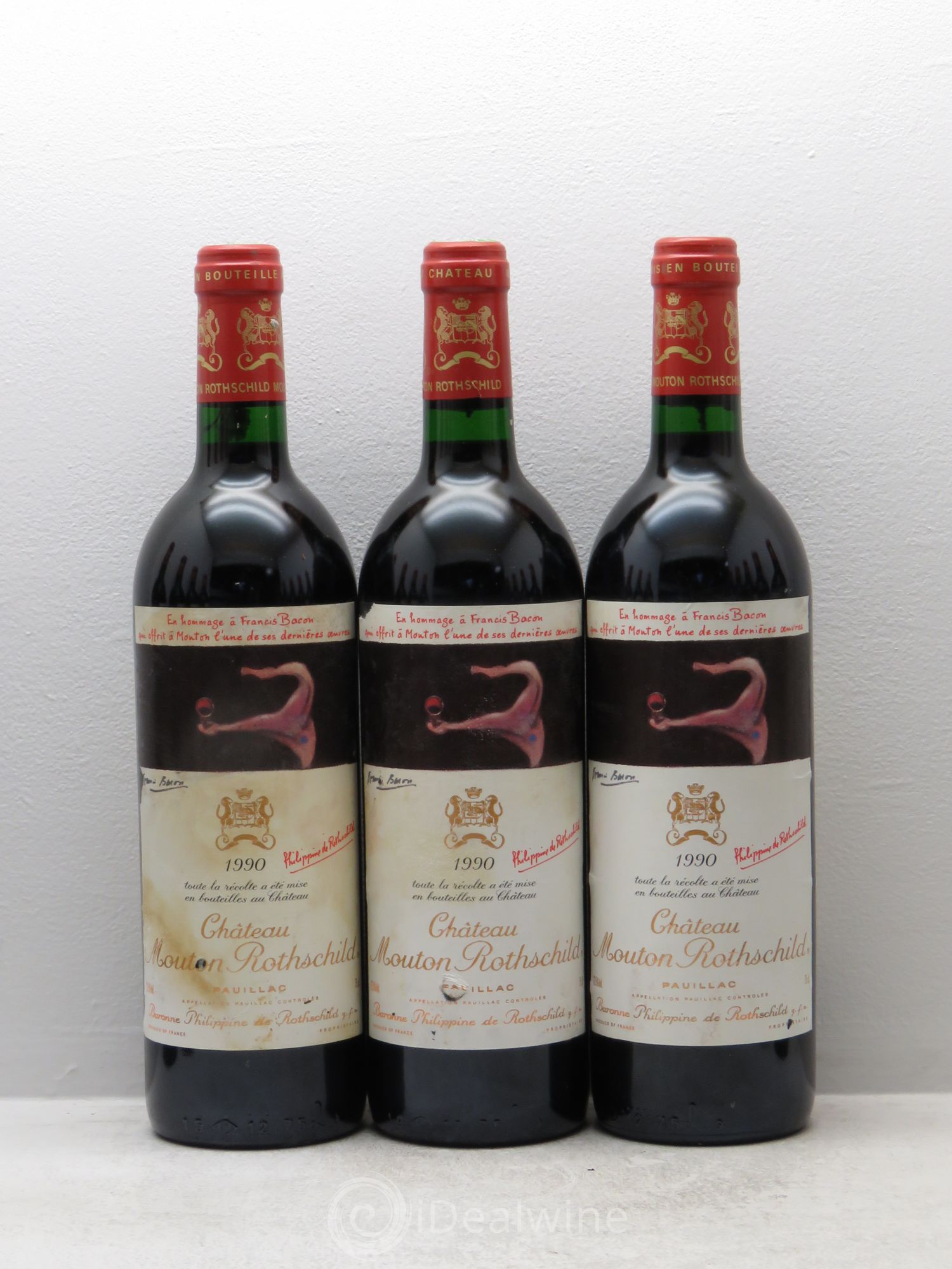 Château Mouton Rothschild 1er Grand Cru Classé 1990 - Lot de 12 bouteilles - 1