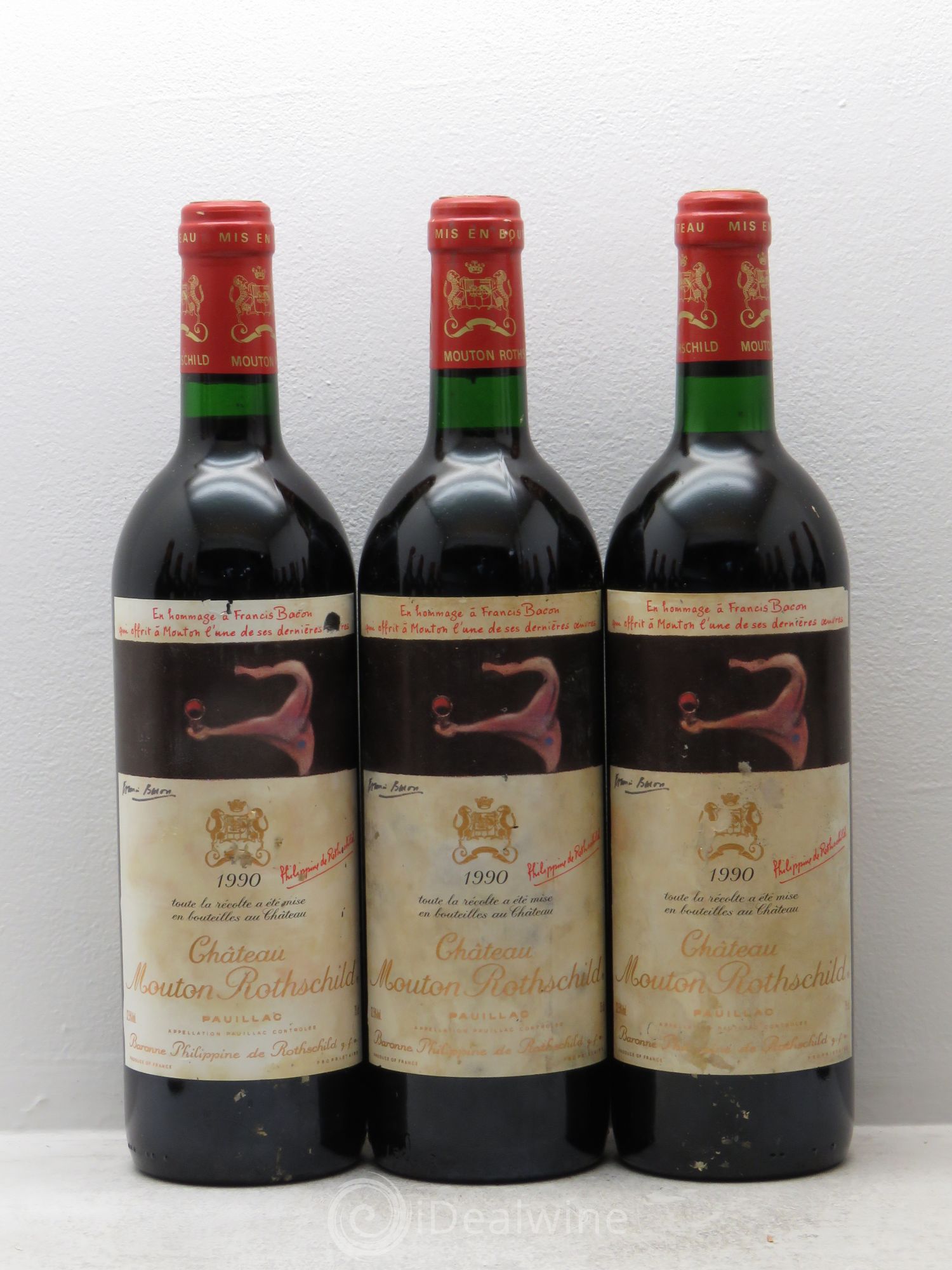 Château Mouton Rothschild 1er Grand Cru Classé 1990 - Lot de 12 bouteilles - 1