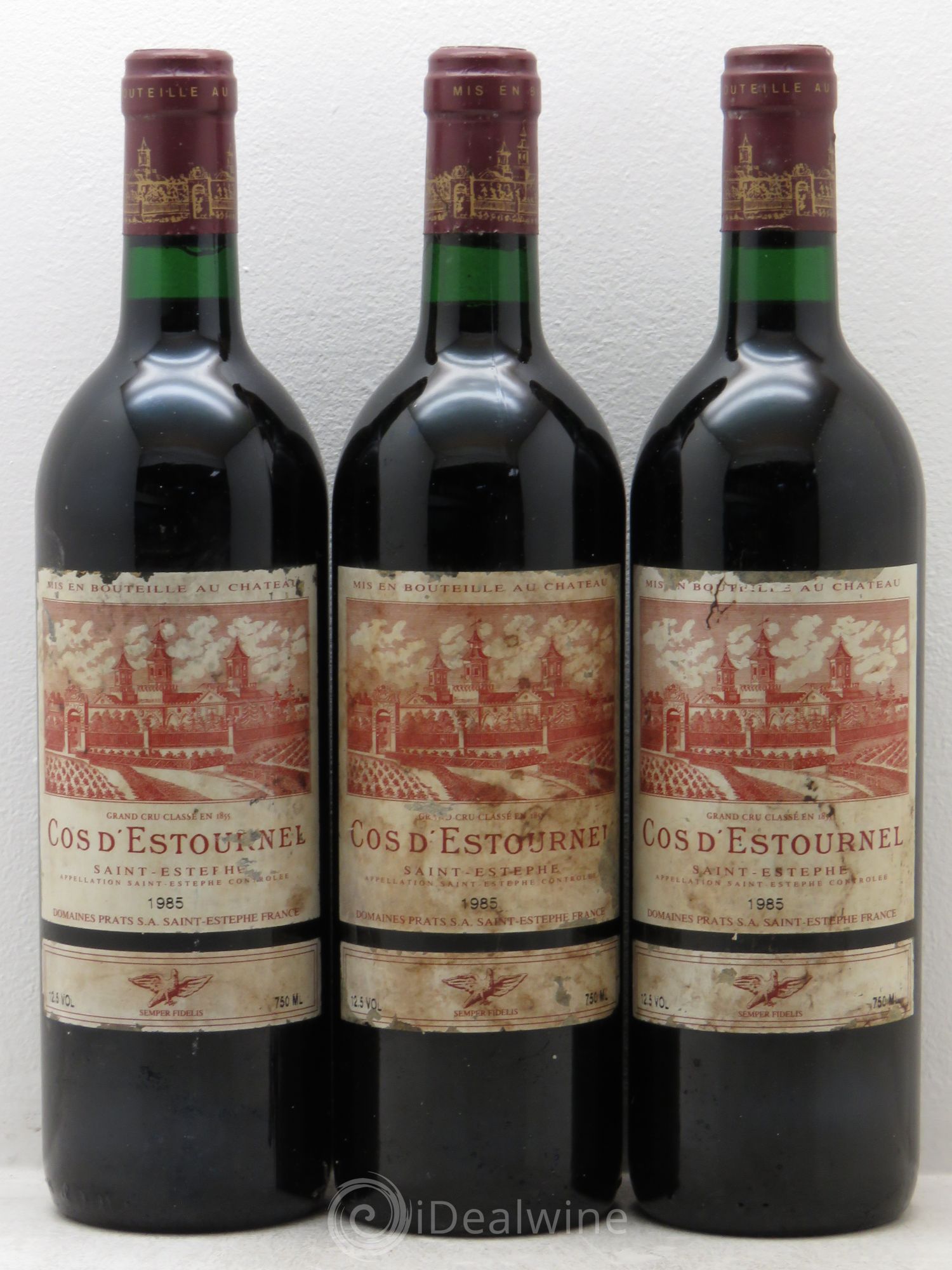 Cos d'Estournel 2ème Grand Cru Classé 1985 - Lot de 3 bouteilles - 0