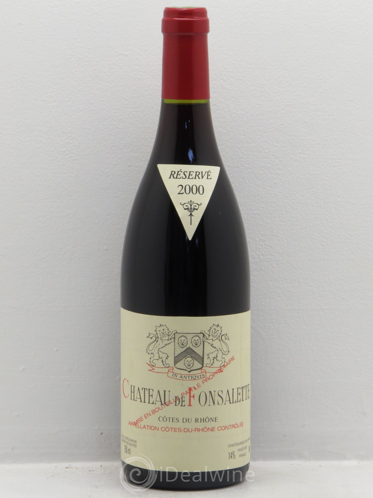 Côtes-du-Rhône Château de Fonsalette Emmanuel Reynaud 2000 - Lot de 1 bouteille - 0