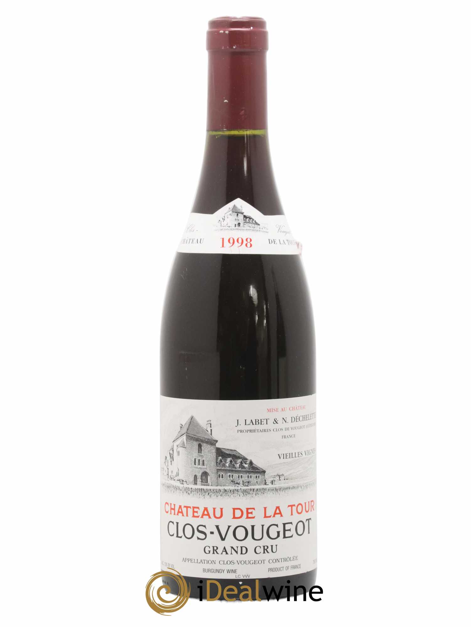 Clos de Vougeot Grand Cru Vieilles Vignes Château de La Tour 1998 - Lot of 1 bottle - 0