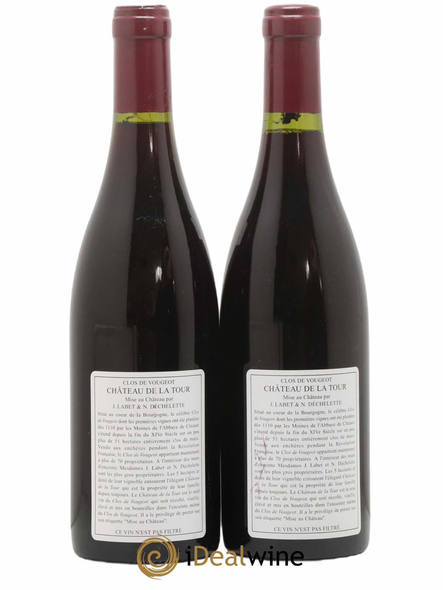 Clos de Vougeot Grand Cru Château de La Tour 1998 - Lot of 2 bottles - 1