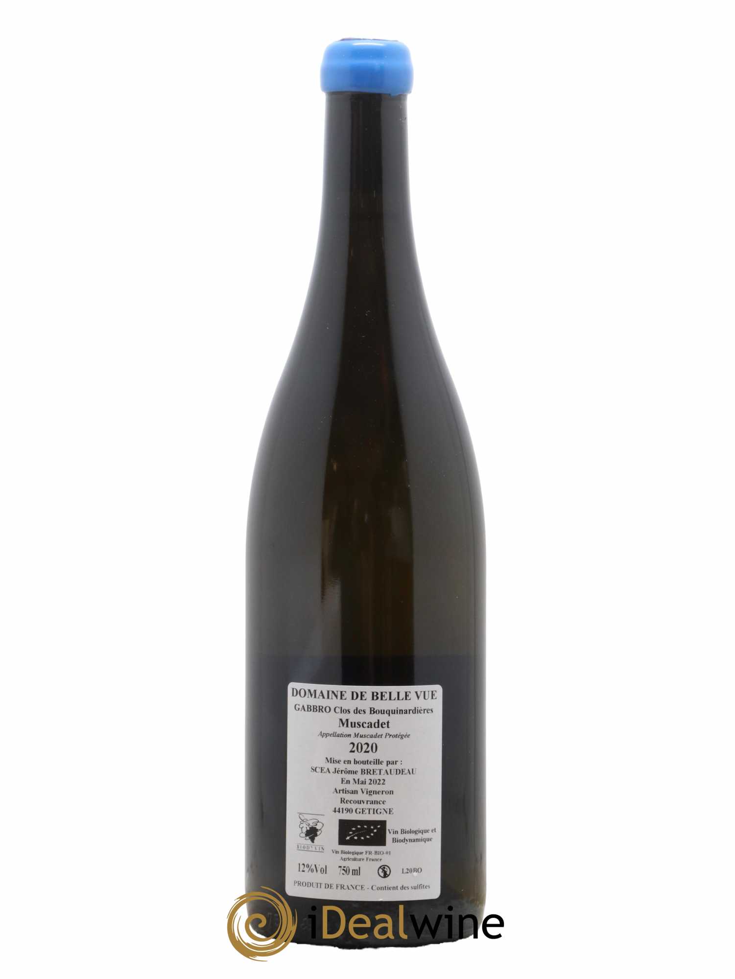 Muscadet-Sèvre-et-Maine Gabbro Jérôme Bretaudeau - Domaine de Bellevue 2020 - Lot de 1 bouteille - 1
