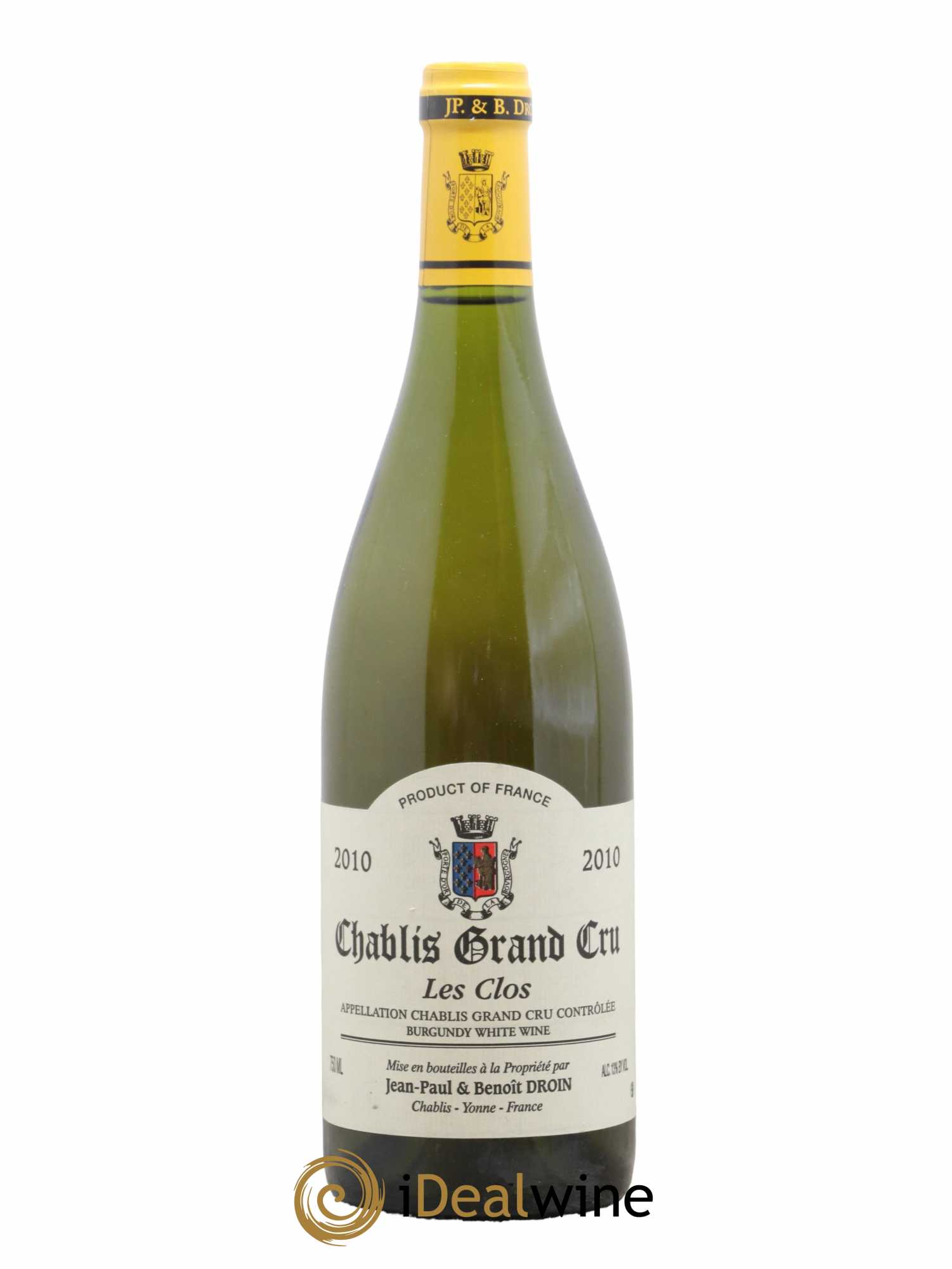 Chablis Grand Cru Les Clos Jean-Paul & Benoît Droin (Domaine) 2010 - Lot de 1 bouteille - 0