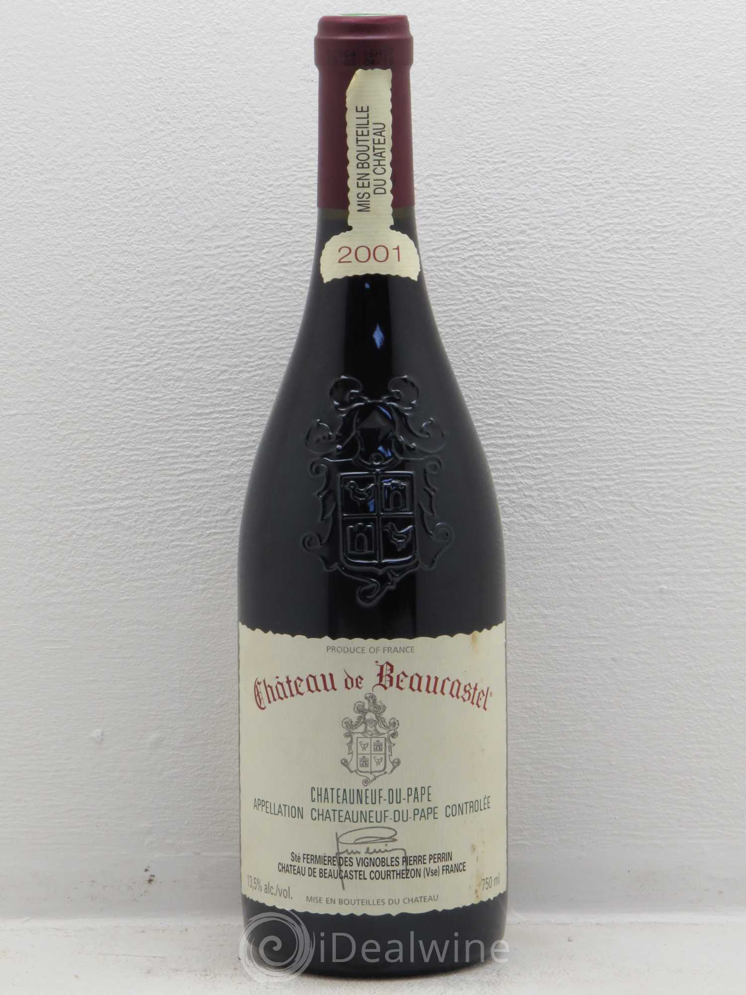 Châteauneuf-du-Pape Château de Beaucastel Famille Perrin 2001 - Lot de 1 bouteille - 0