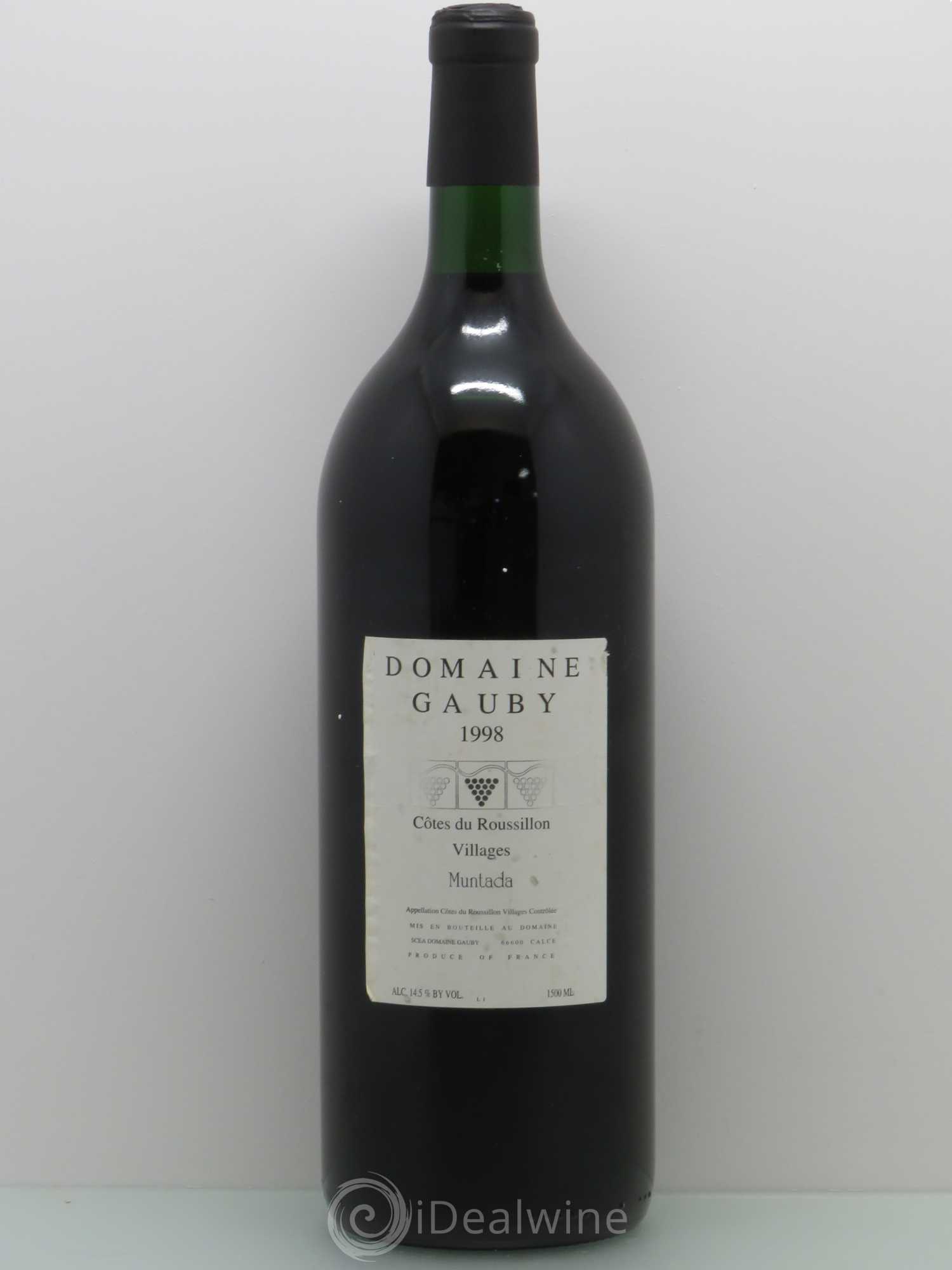 Côtes Catalanes (anciennement Côtes du Roussillon Villages) La Muntada Gauby (Domaine) 1998 - Lot de 1 magnum - 0