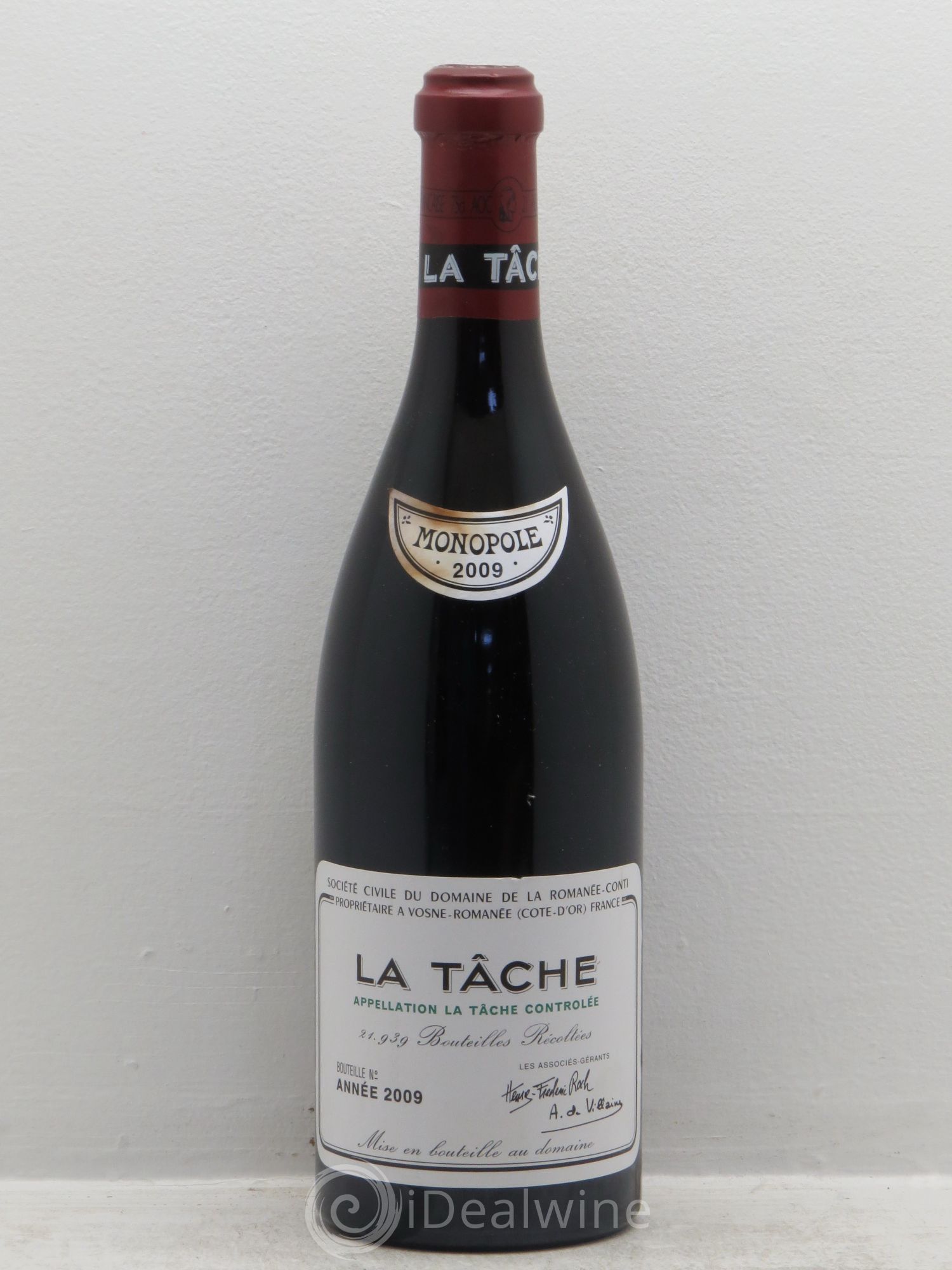 La Tâche Grand Cru Domaine de la Romanée-Conti 2009 - Lot de 1 bouteille - 0