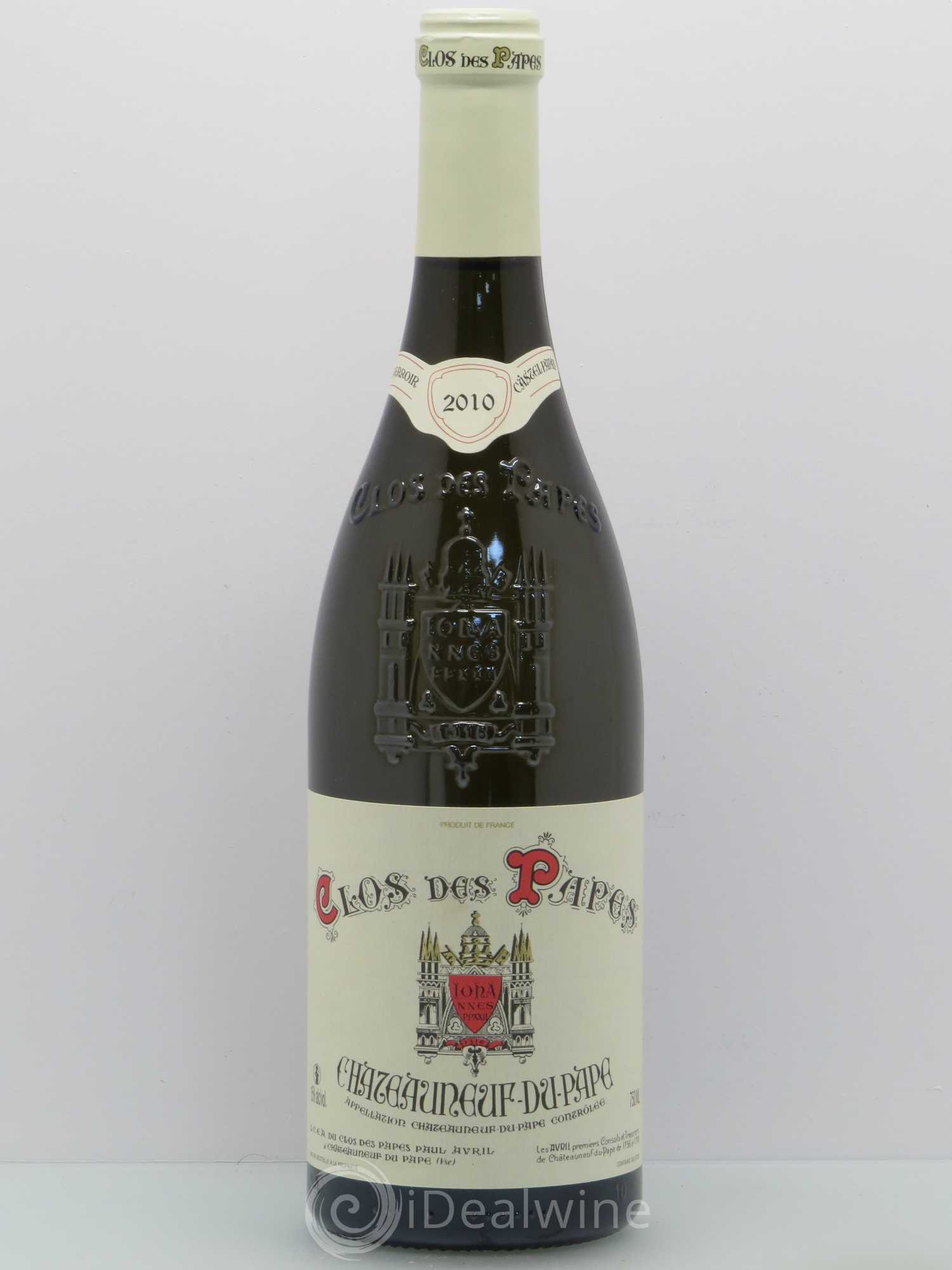 Châteauneuf-du-Pape Clos des Papes - Paul Avril 2010 - Lot de 1 bouteille - 0