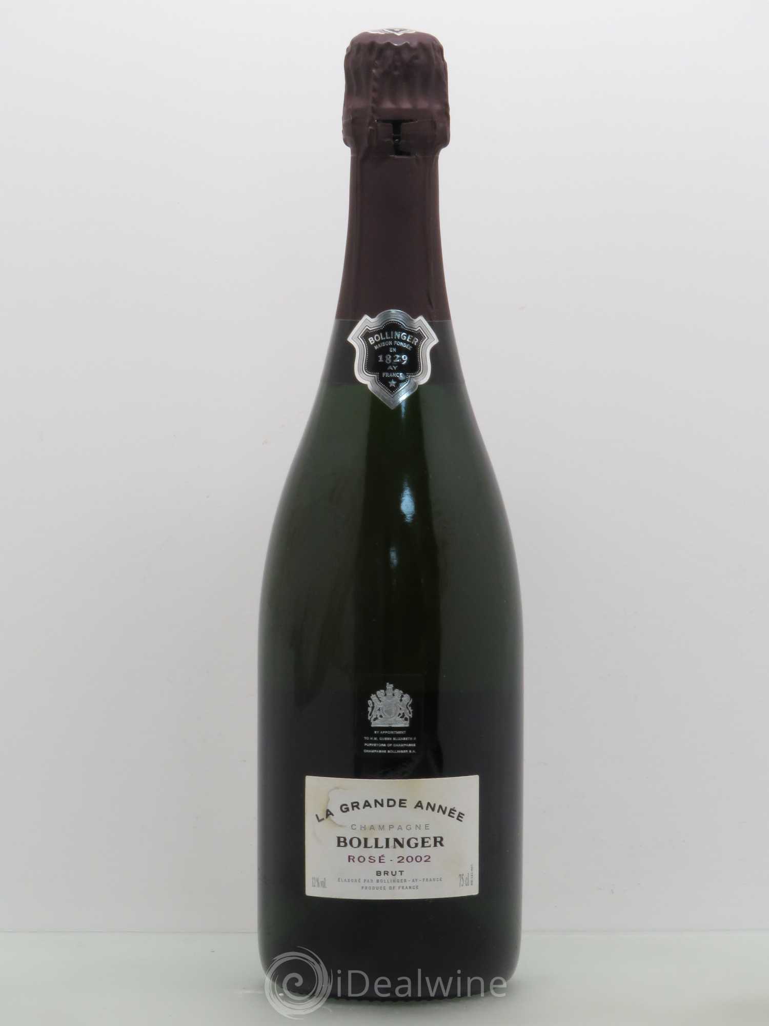 Grande Année Brut Bollinger 2002 - Lot de 1 bouteille - 0