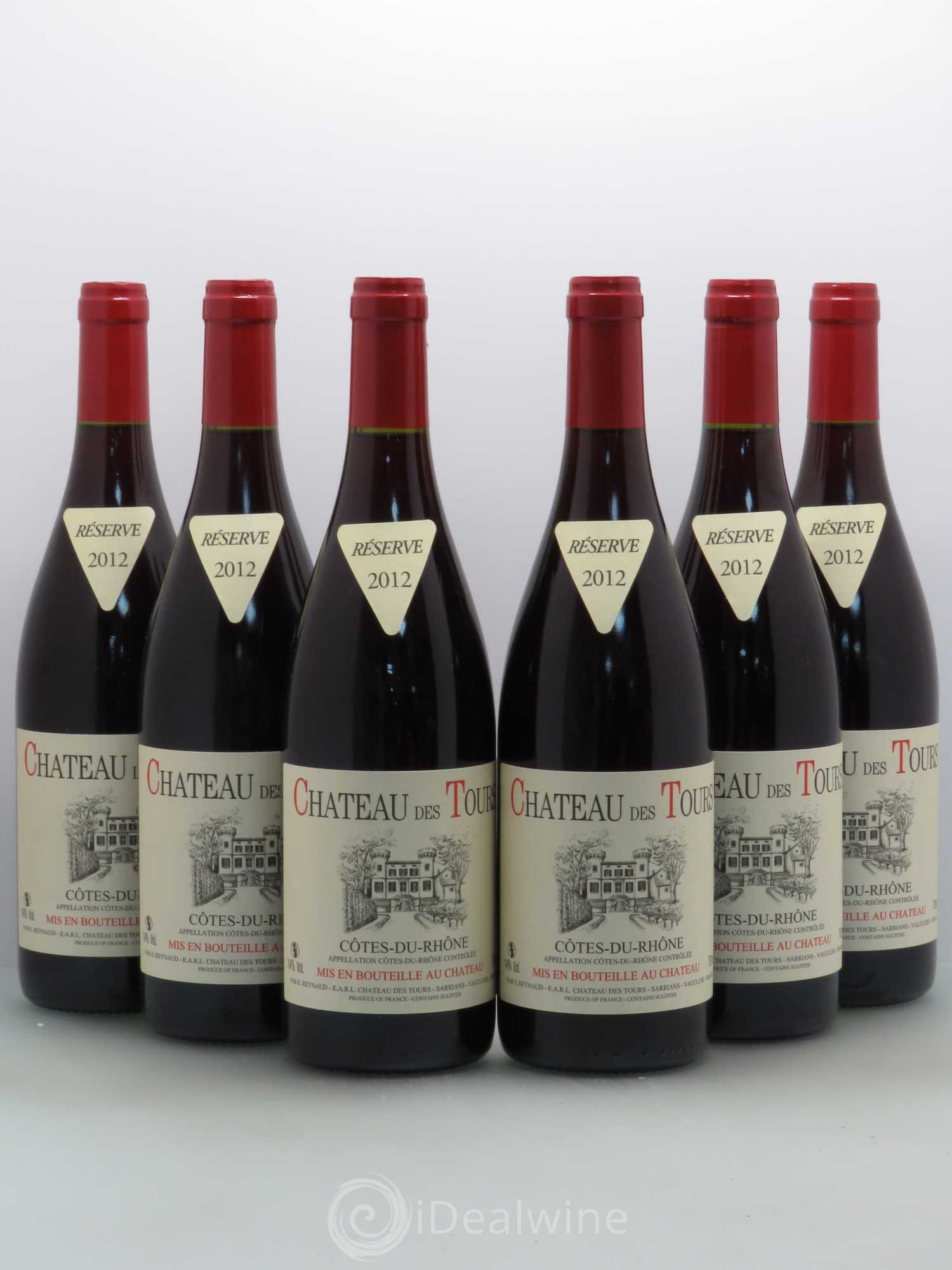 Côtes-du-Rhône Château des Tours Emmanuel Reynaud 2012 - Lot de 6 bouteilles - 0