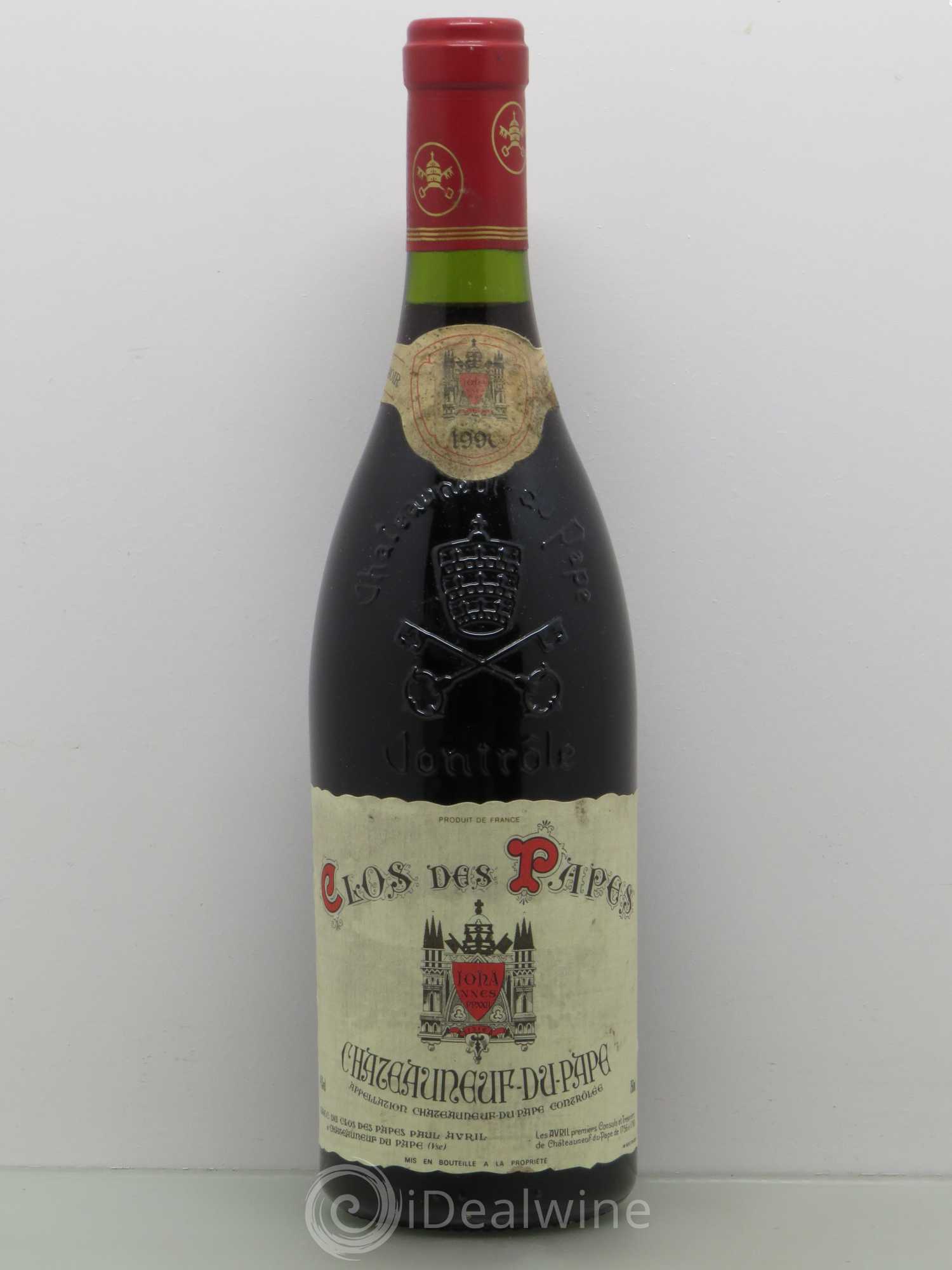 Châteauneuf-du-Pape Clos des Papes - Paul Avril 1990 - Lot de 1 bouteille - 0