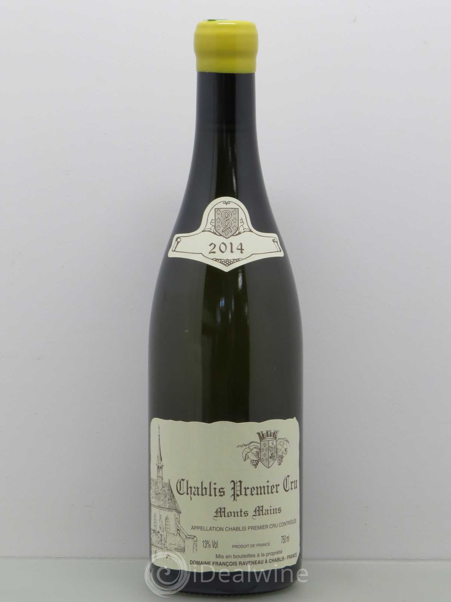 Chablis 1er Cru Monts Mains Raveneau (Domaine) 2014 - Lot de 1 bouteille - 0