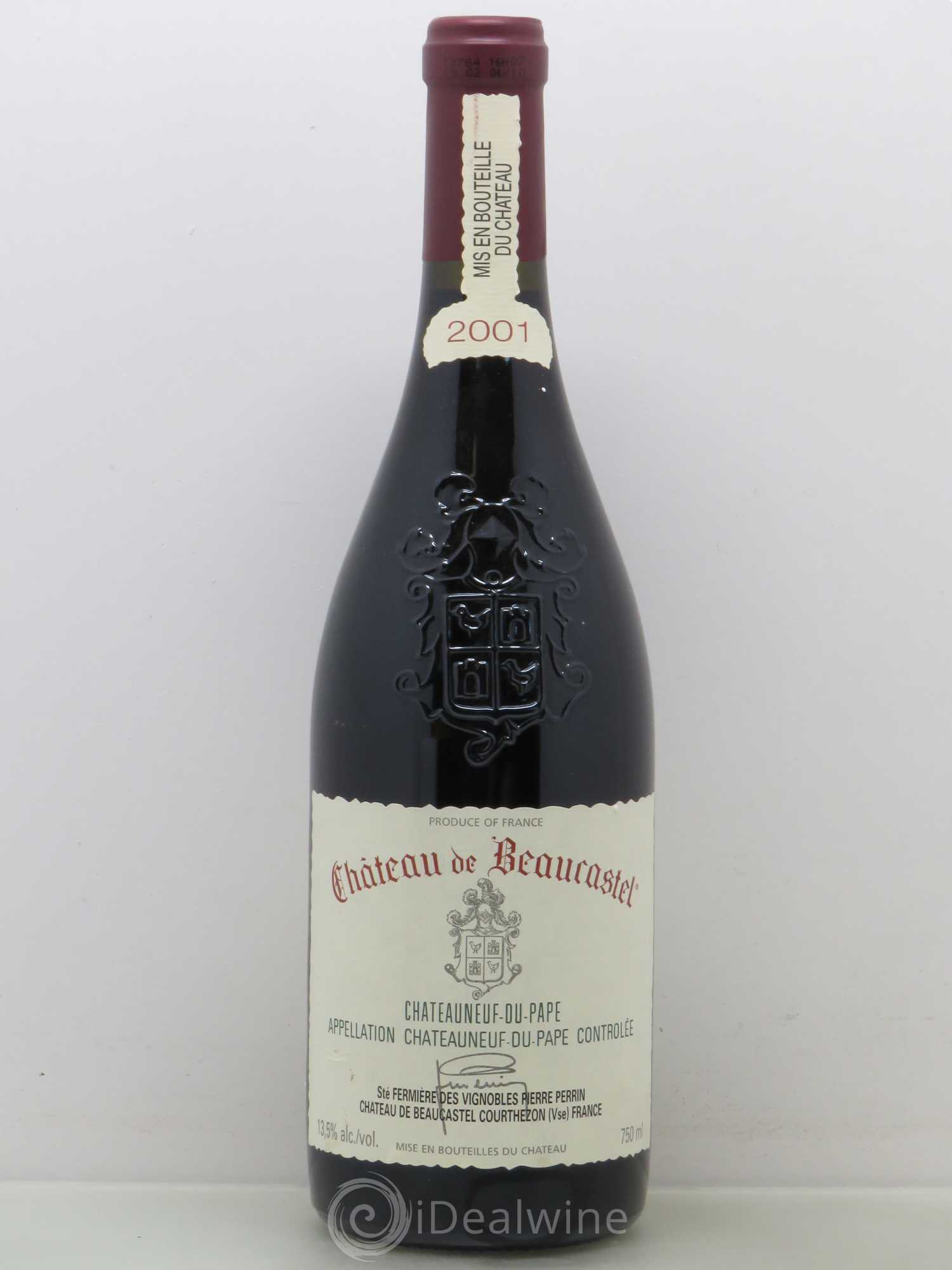 Châteauneuf-du-Pape Château de Beaucastel Famille Perrin 2001 - Lot de 1 bouteille - 0