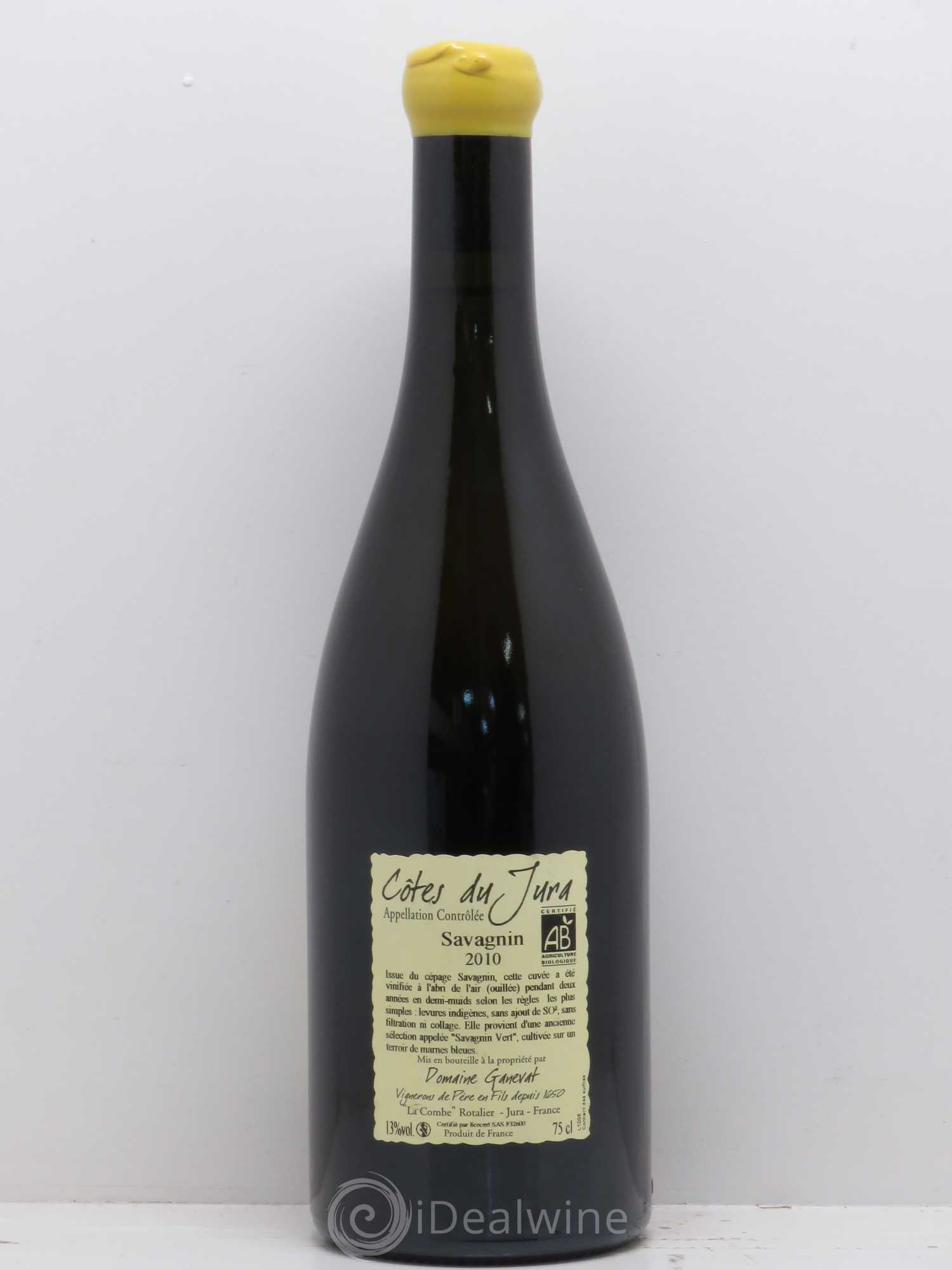 Côtes du Jura Les Chalasses Marnes Bleues Jean-François Ganevat (Domaine) 2010 - Lot de 1 bouteille - 1