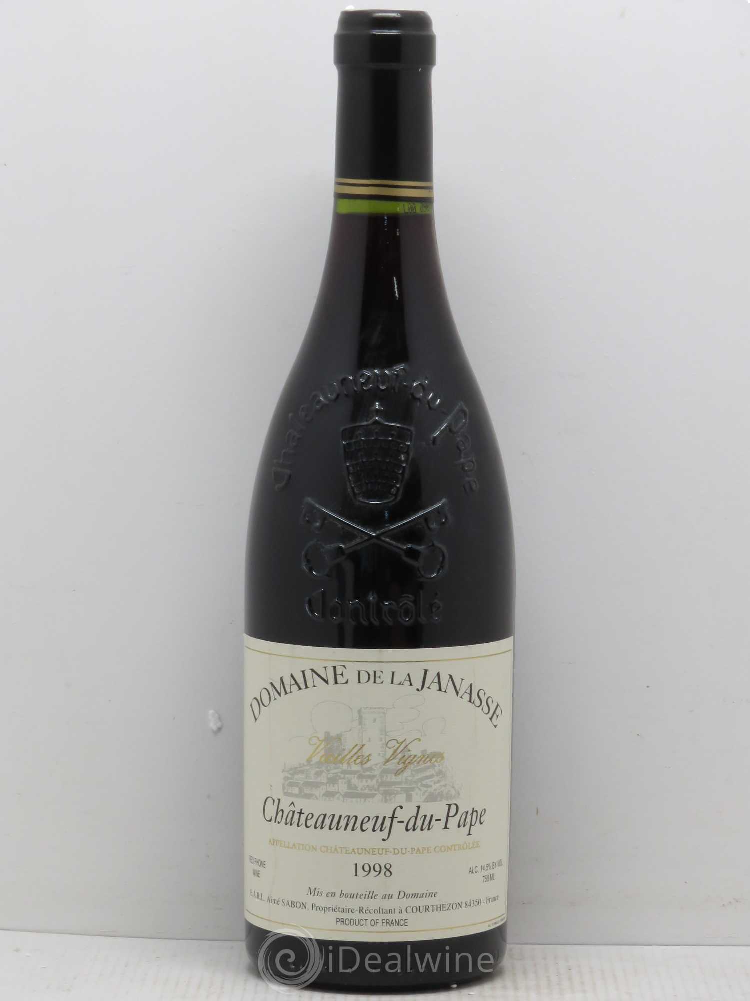 Châteauneuf-du-Pape Cuvée Vieilles Vignes La Janasse (Domaine de) 1998 - Lot de 1 bouteille - 0
