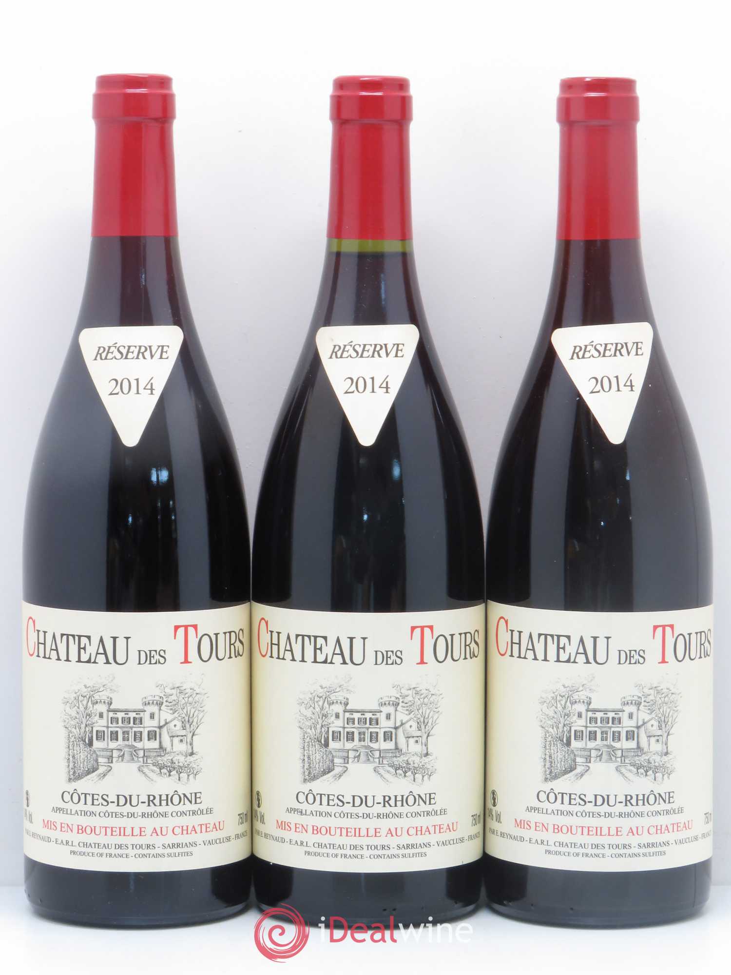 Côtes-du-Rhône Château des Tours Emmanuel Reynaud 2014 - Lot de 3 bouteilles - 0