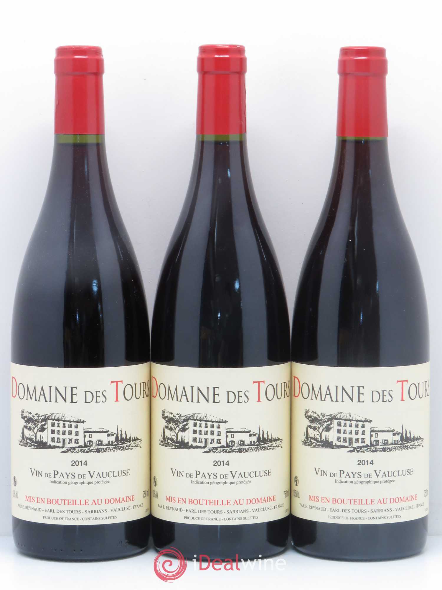 Vaucluse (Vin de Pays de Vaucluse) Domaine des Tours Emmanuel Reynaud 2014 - Lot de 3 bouteilles - 0