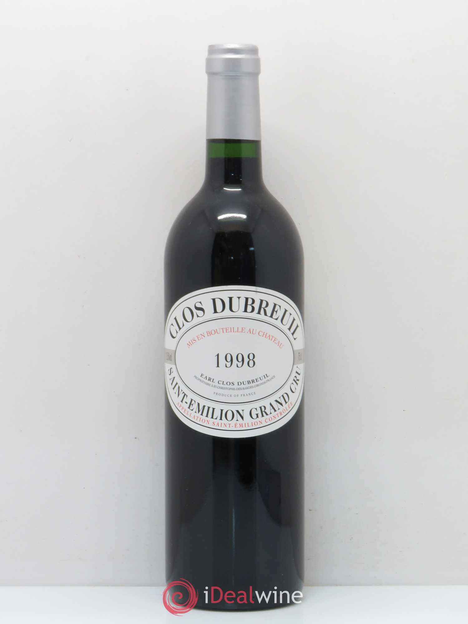 Clos Dubreuil Grand Cru Classé Saint Emilion grand cru 1998 - Posten von 1 Flasche - 0