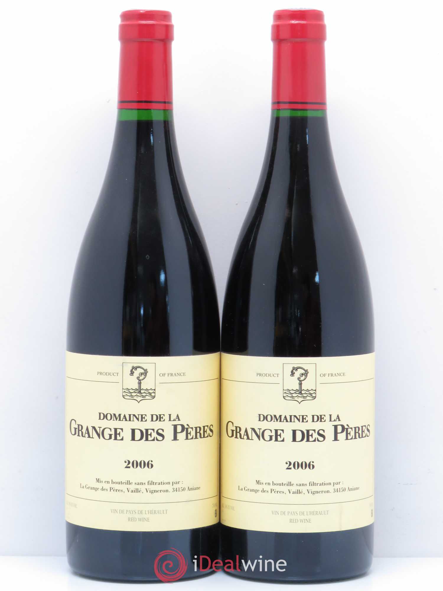 Pays d'Hérault Grange des Pères Laurent Vaillé 2006 - Lot de 2 bouteilles - 0