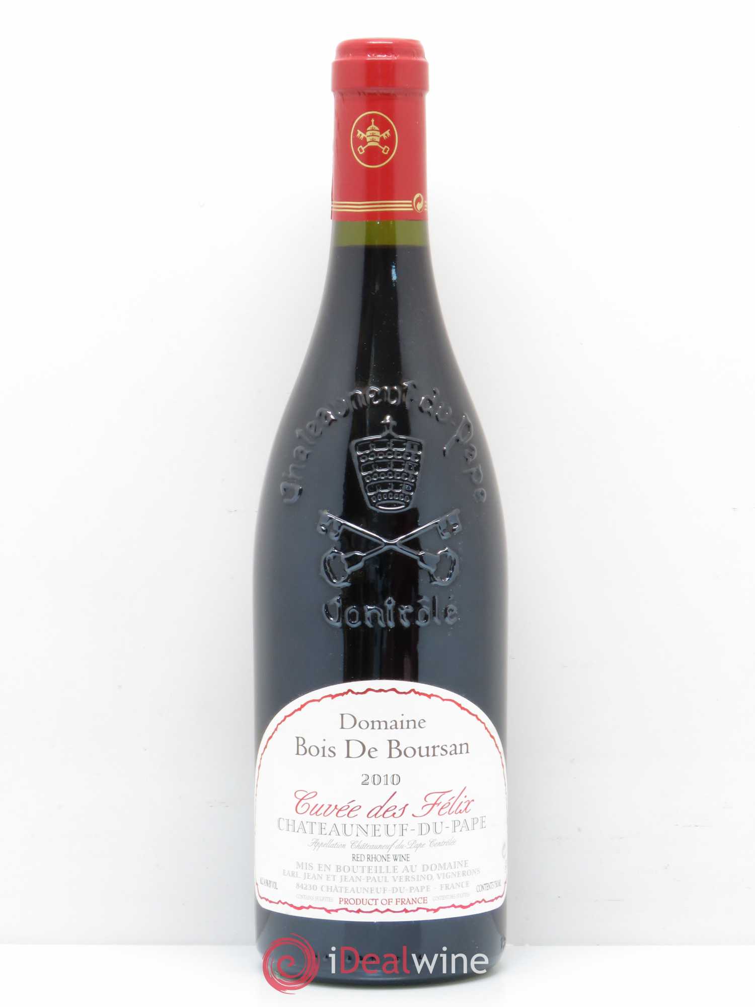 Châteauneuf-du-Pape Bois de Boursan (Domaine) Cuvée des Félix Jean et Jean-Paul Versino 2010 - Lot de 1 bouteille - 0