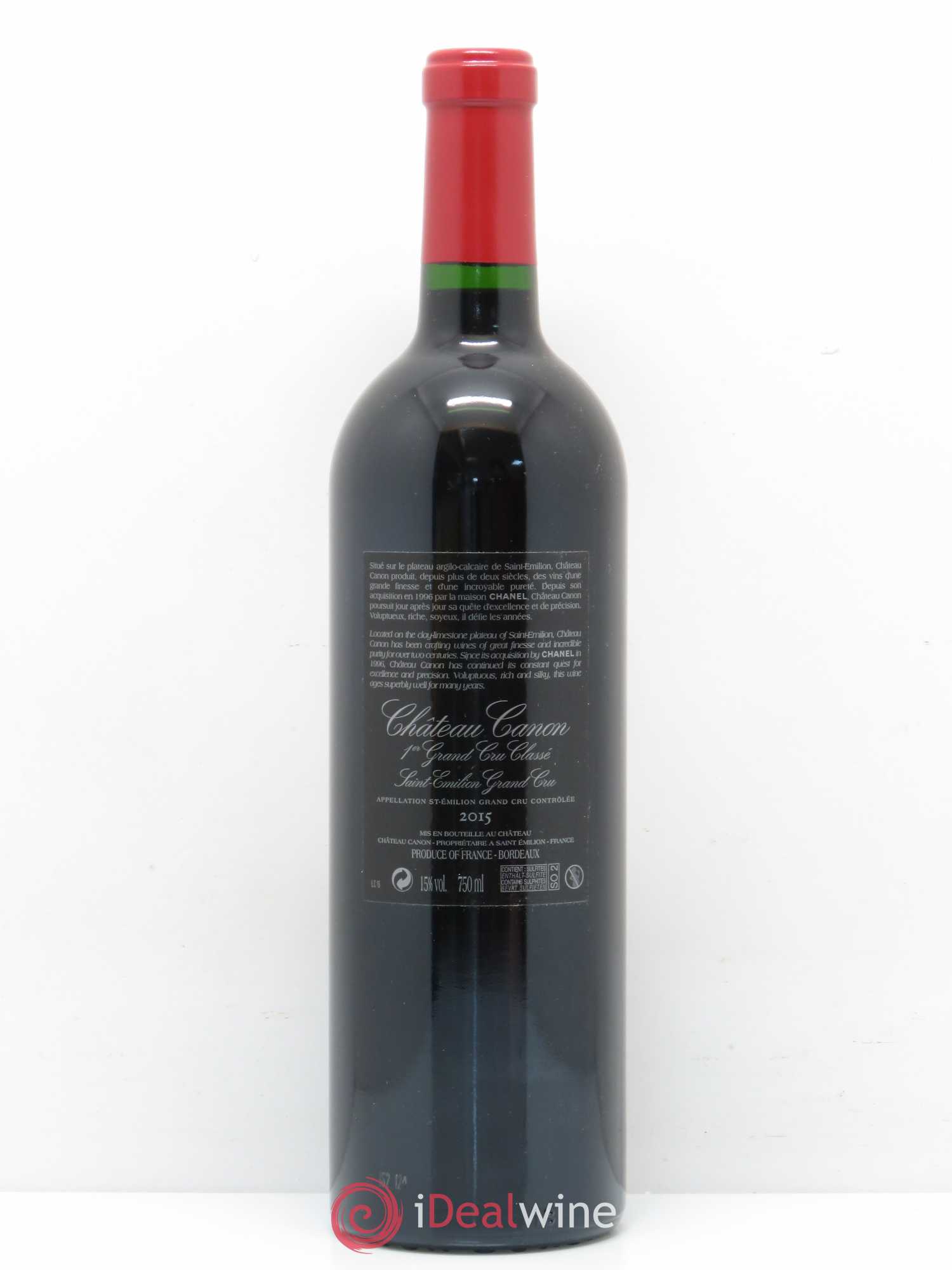 Château Canon 1er Grand Cru Classé B 2015 - Lot de 1 bouteille - 1