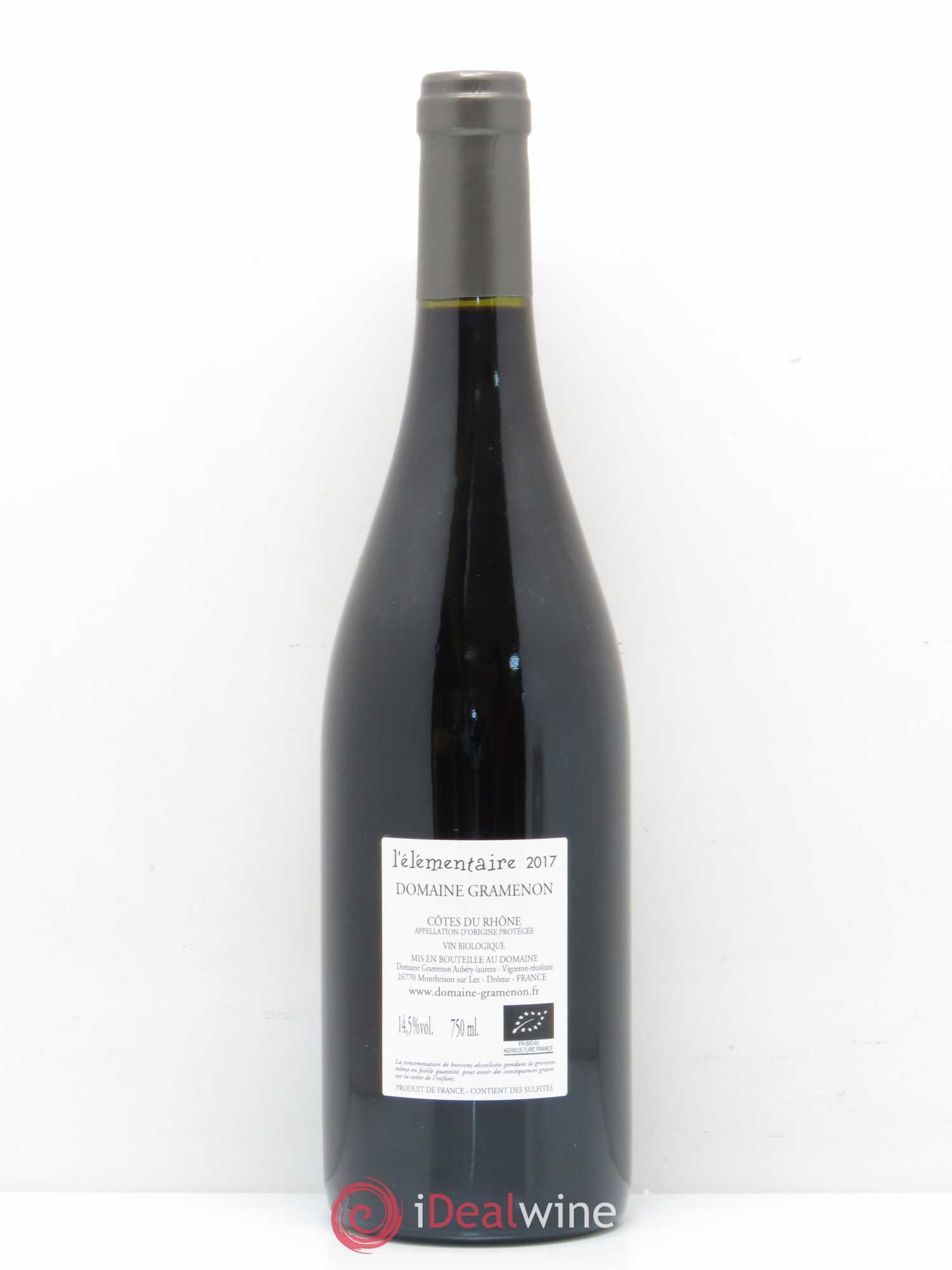 Côtes-du-Rhône L'Elémentaire Gramenon 2017 - Posten von 1 Flasche - 1