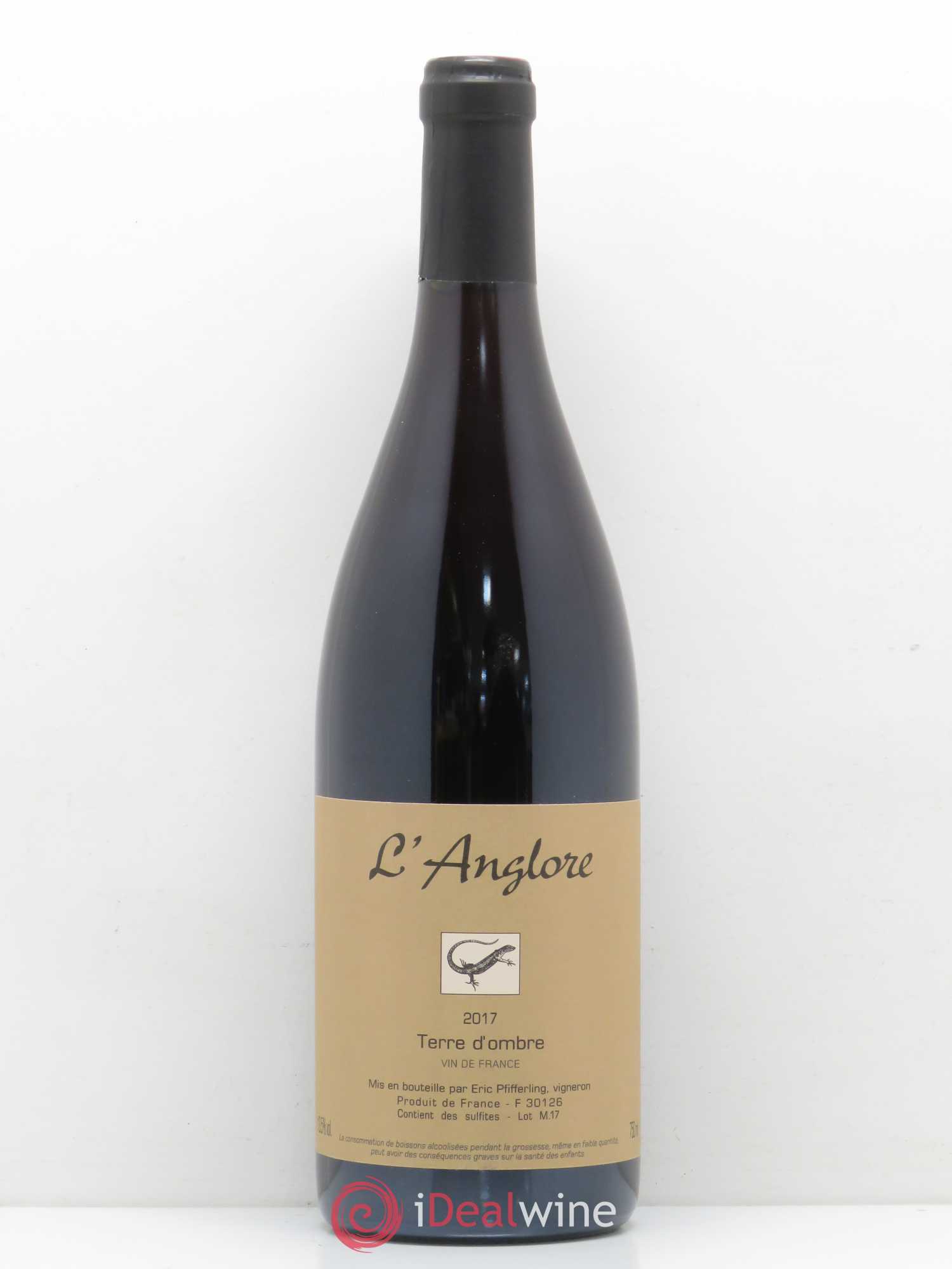 Vin de France Terre d'Ombre L'Anglore 2017 - Lot de 1 bouteille - 0
