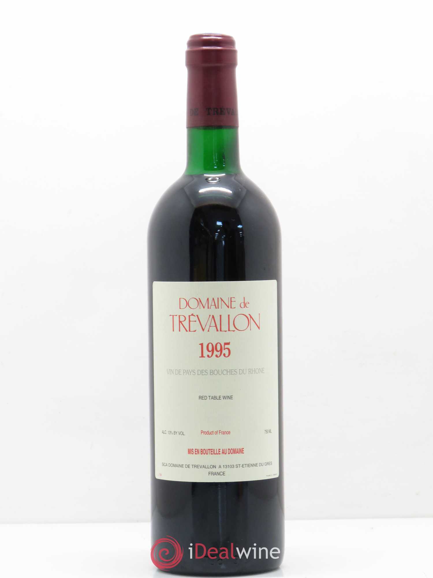 VDP Bouches du Rhône Trévallon (Domaine de) Eloi Dürrbach 1995 - Lot de 1 bouteille - 0