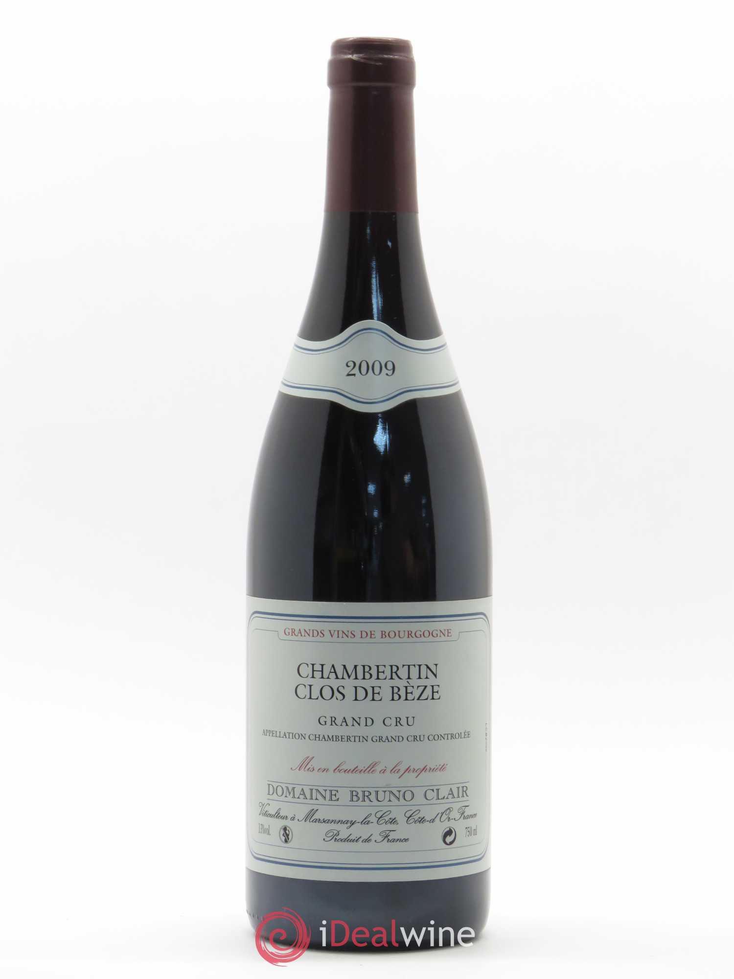 Chambertin Clos de Bèze Grand Cru Bruno Clair (Domaine) 2009 - Lot de 1 bouteille - 0