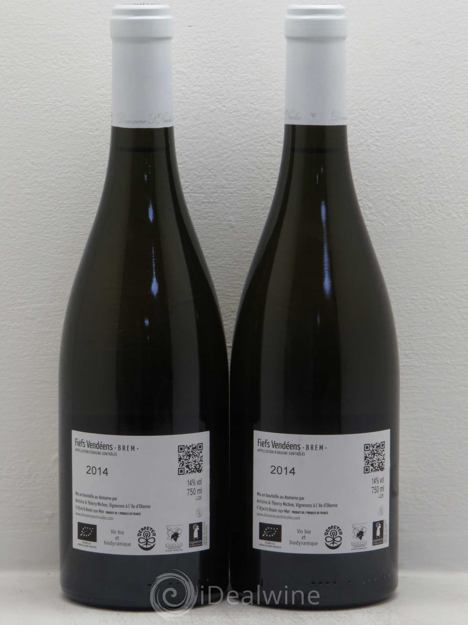 Divers Saint-Nicolas Domaine Thierry Michon Fiefs Vendéens Le Haut des Clous 2014 - Posten von 2 Flaschen - 1