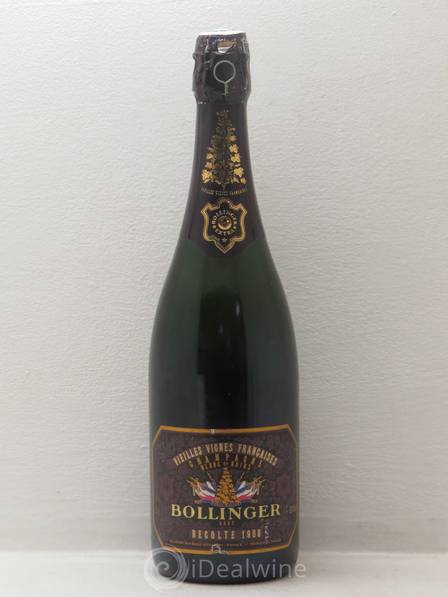 Brut Vieilles Vignes Françaises Bollinger 1988 - Lot de 1 bouteille - 0