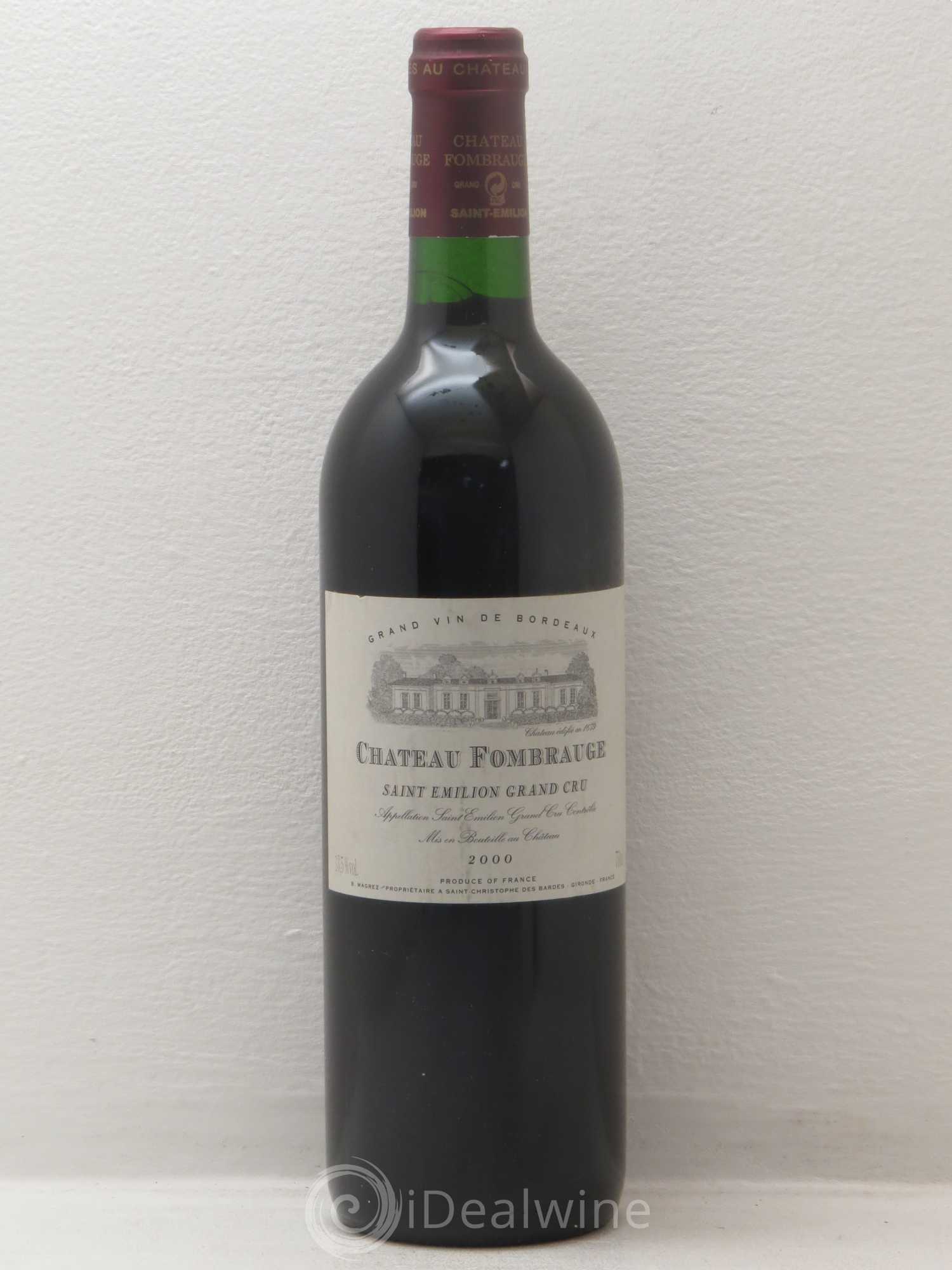 Château Fombrauge Grand Cru Classé 2000 - Lot de 1 bouteille - 0