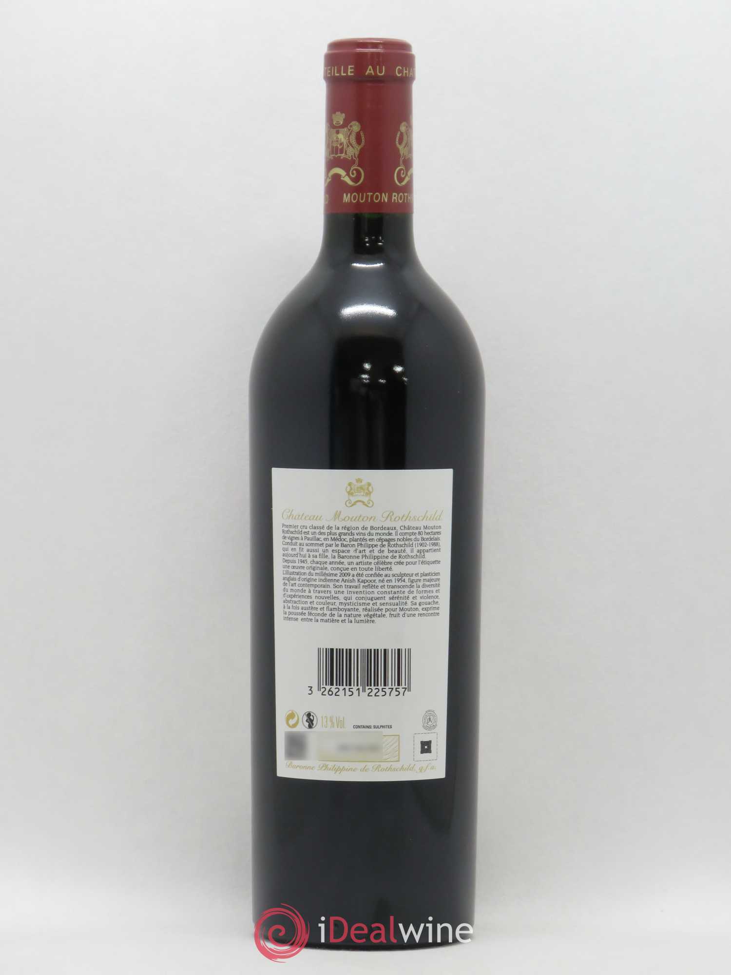 Château Mouton Rothschild 1er Grand Cru Classé 2009 - Lot de 1 bouteille - 1