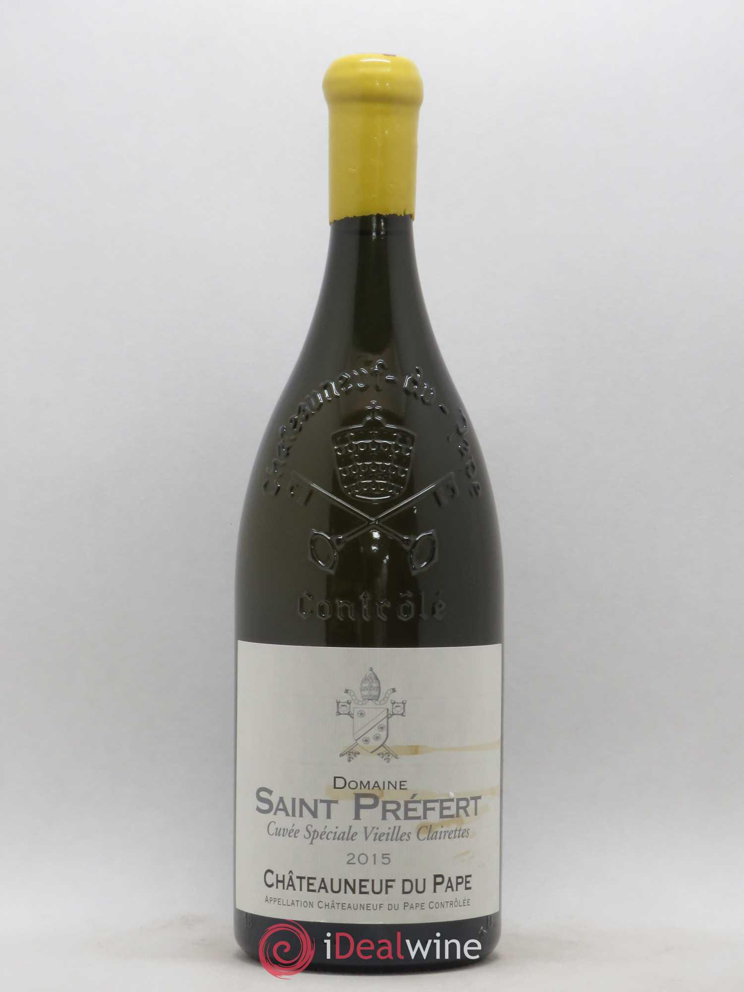 Châteauneuf-du-Pape Domaine de Saint Préfert Cuvée Spéciale Vieilles Clairettes 2015 - Posten von 1 Magnum - 0